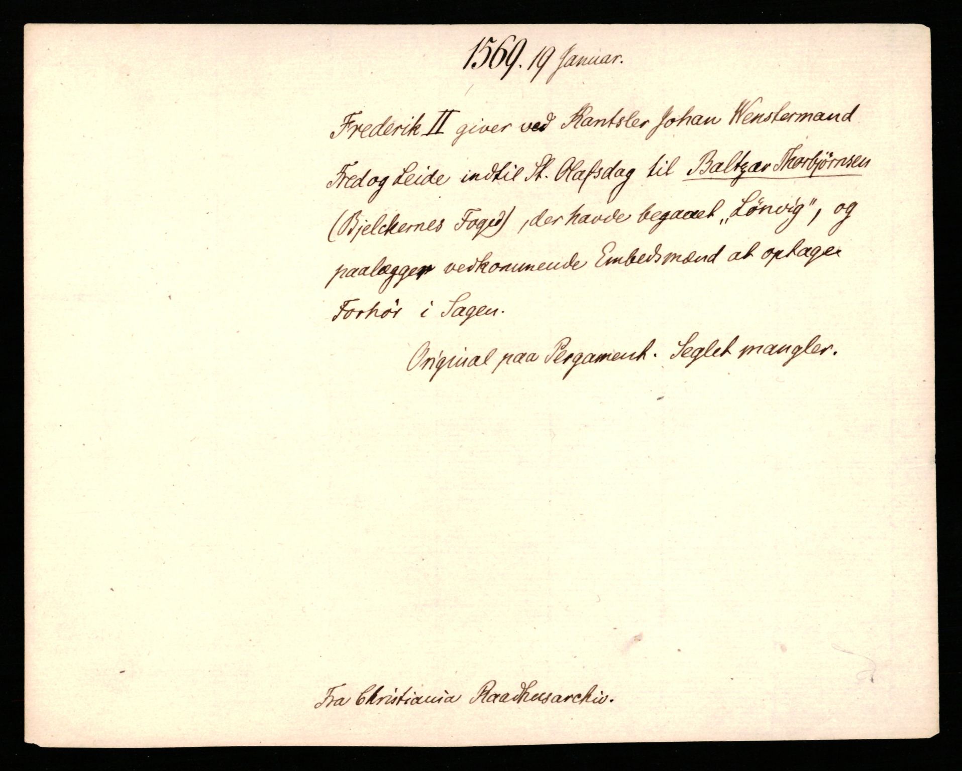 Riksarkivets diplomsamling, AV/RA-EA-5965/F35/F35b/L0002: Riksarkivets diplomer, seddelregister, 1567-1583, p. 29