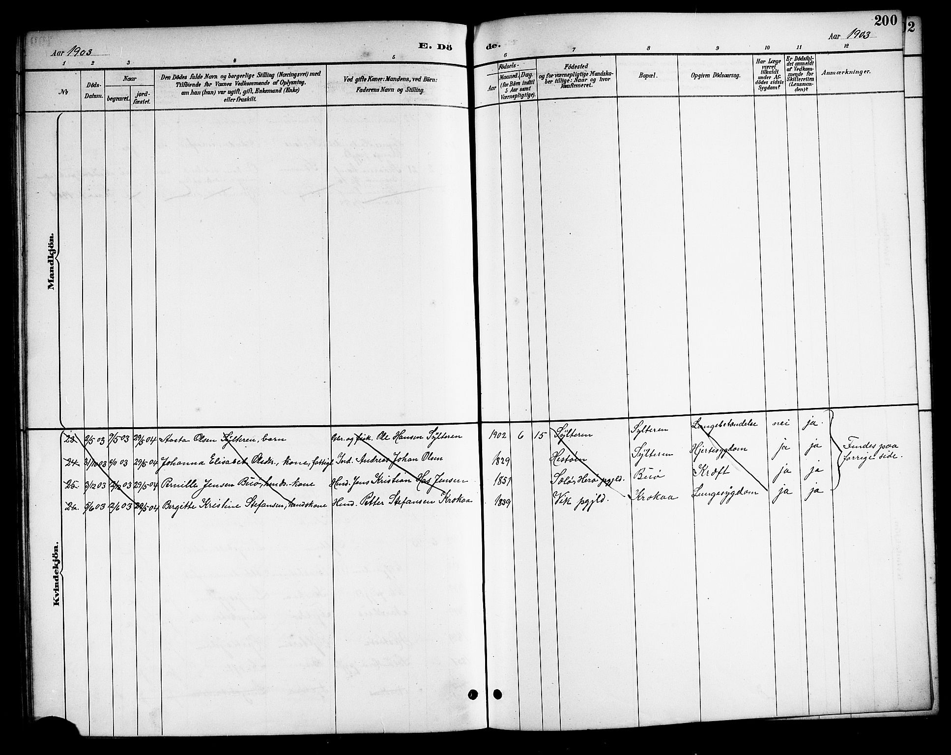 Ministerialprotokoller, klokkerbøker og fødselsregistre - Nordland, AV/SAT-A-1459/813/L0213: Parish register (copy) no. 813C05, 1887-1903, p. 200