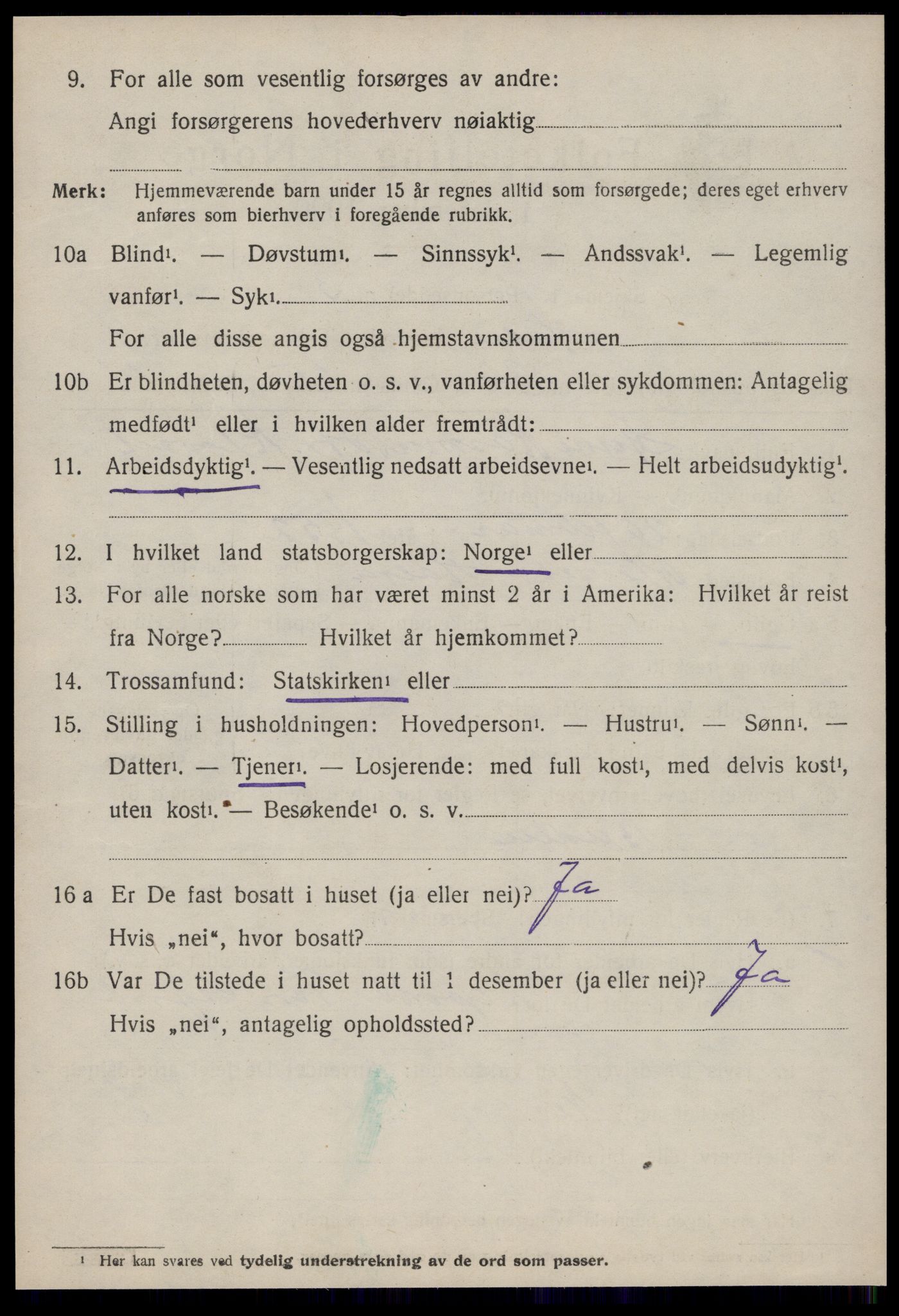 SAT, 1920 census for Halsa, 1920, p. 1996