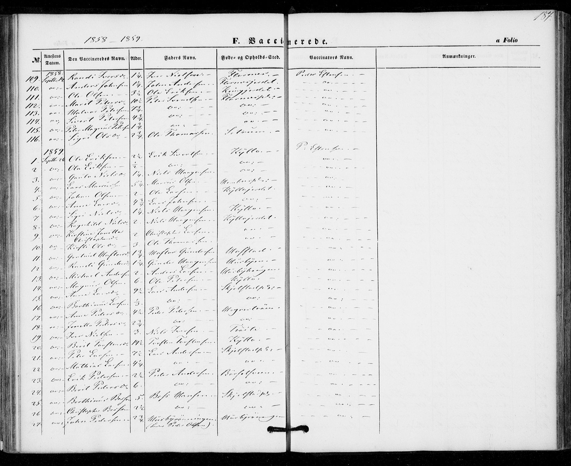 Ministerialprotokoller, klokkerbøker og fødselsregistre - Nord-Trøndelag, SAT/A-1458/703/L0028: Parish register (official) no. 703A01, 1850-1862, p. 187