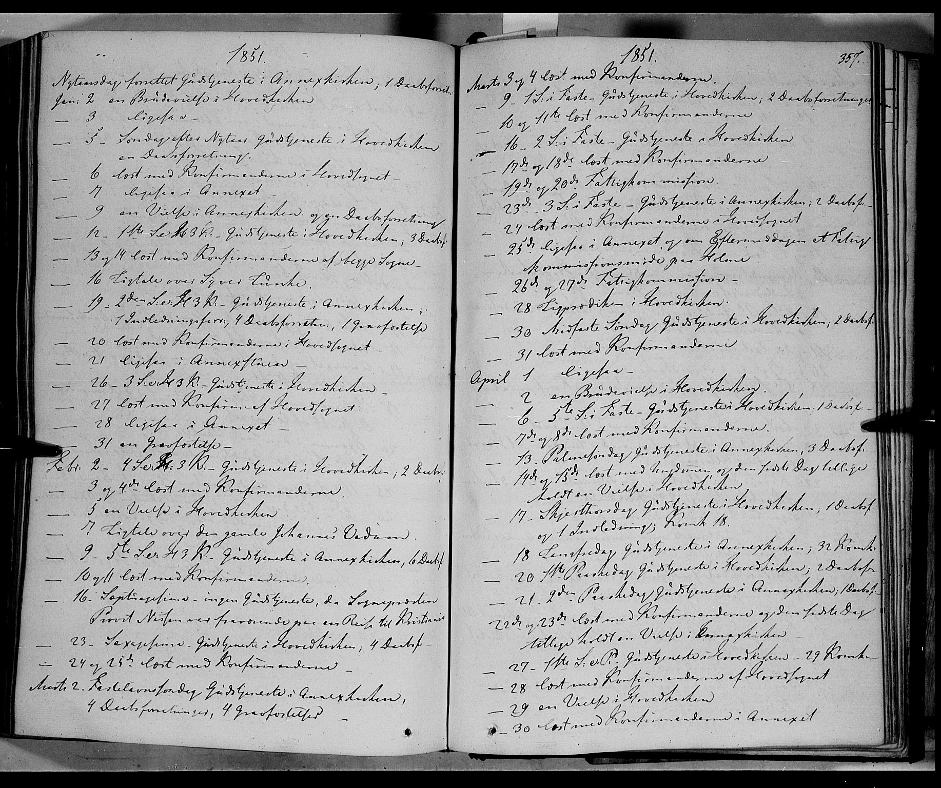 Øyer prestekontor, AV/SAH-PREST-084/H/Ha/Haa/L0005: Parish register (official) no. 5, 1842-1857, p. 357