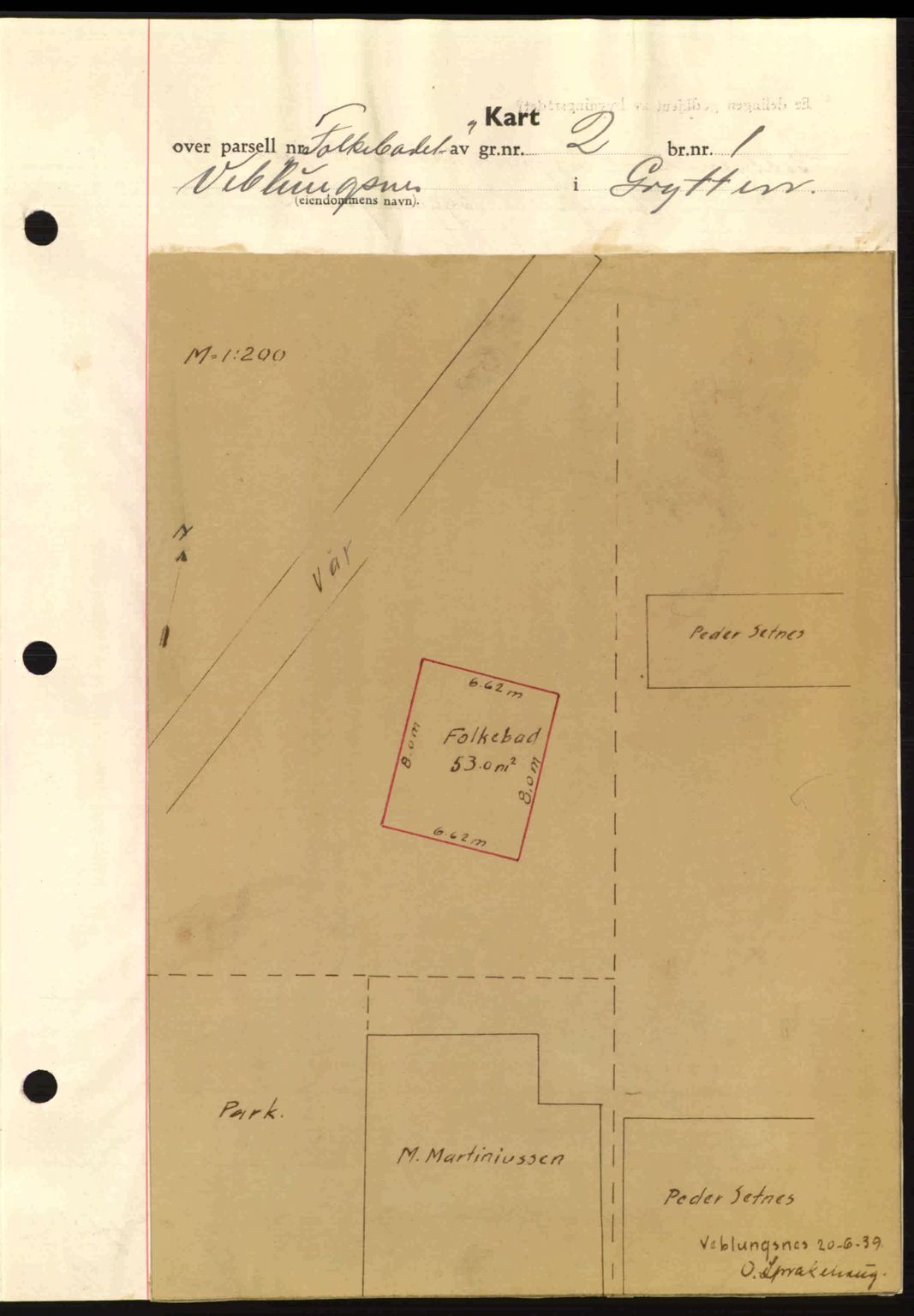 Romsdal sorenskriveri, AV/SAT-A-4149/1/2/2C: Mortgage book no. A7, 1939-1939, Diary no: : 1782/1939