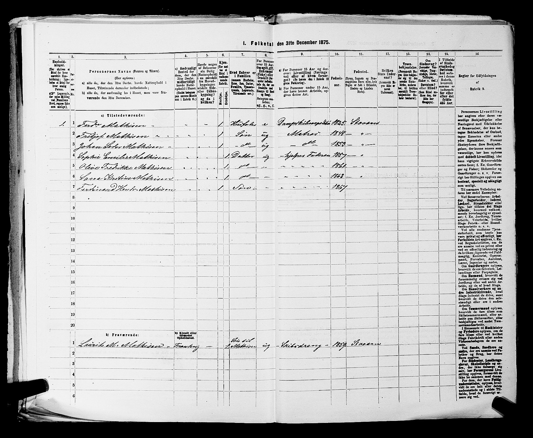 SAKO, 1875 census for 0798P Fredriksvern, 1875, p. 193