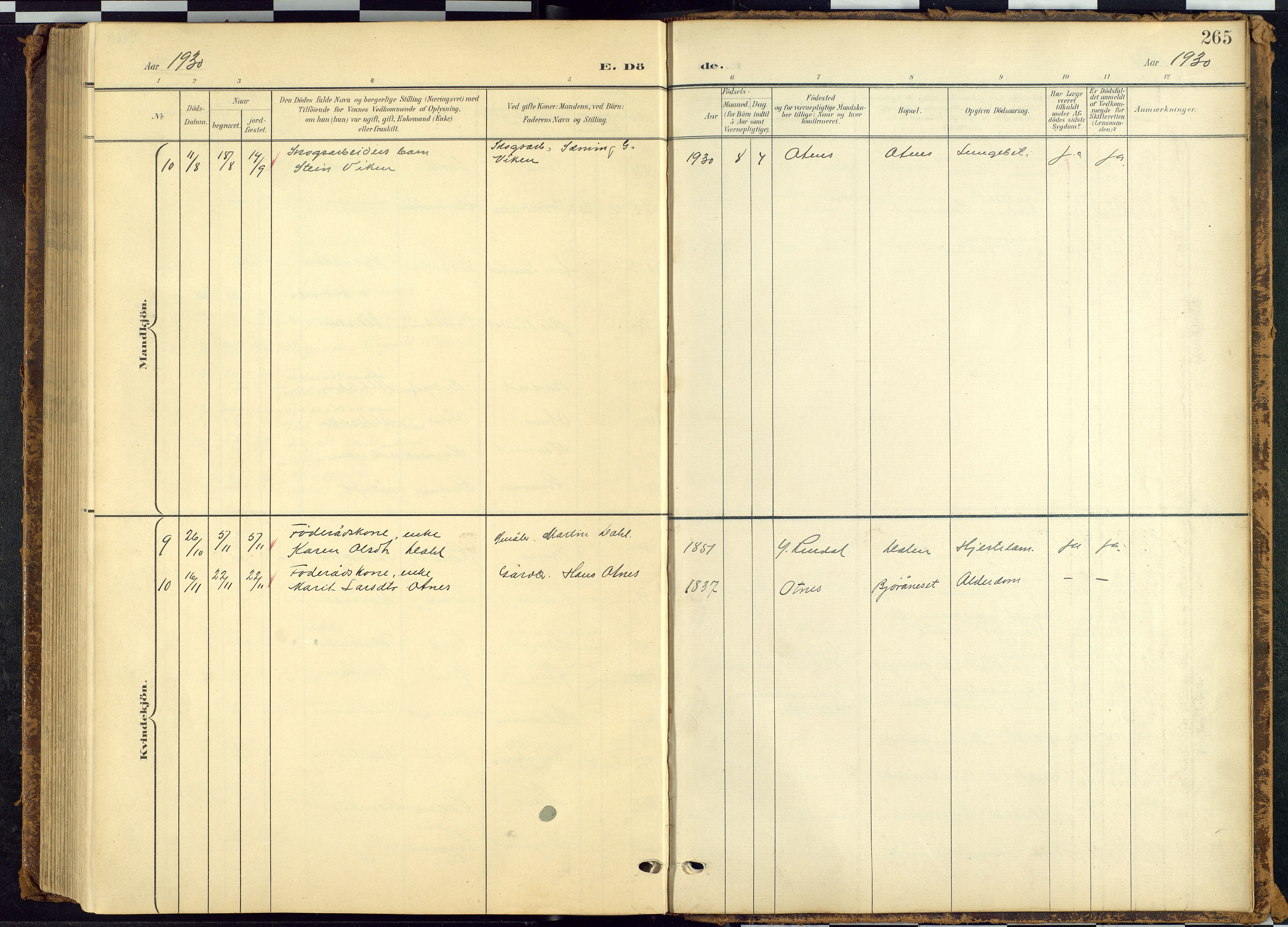 Rendalen prestekontor, AV/SAH-PREST-054/H/Ha/Hab/L0010: Parish register (copy) no. 10, 1903-1940, p. 265