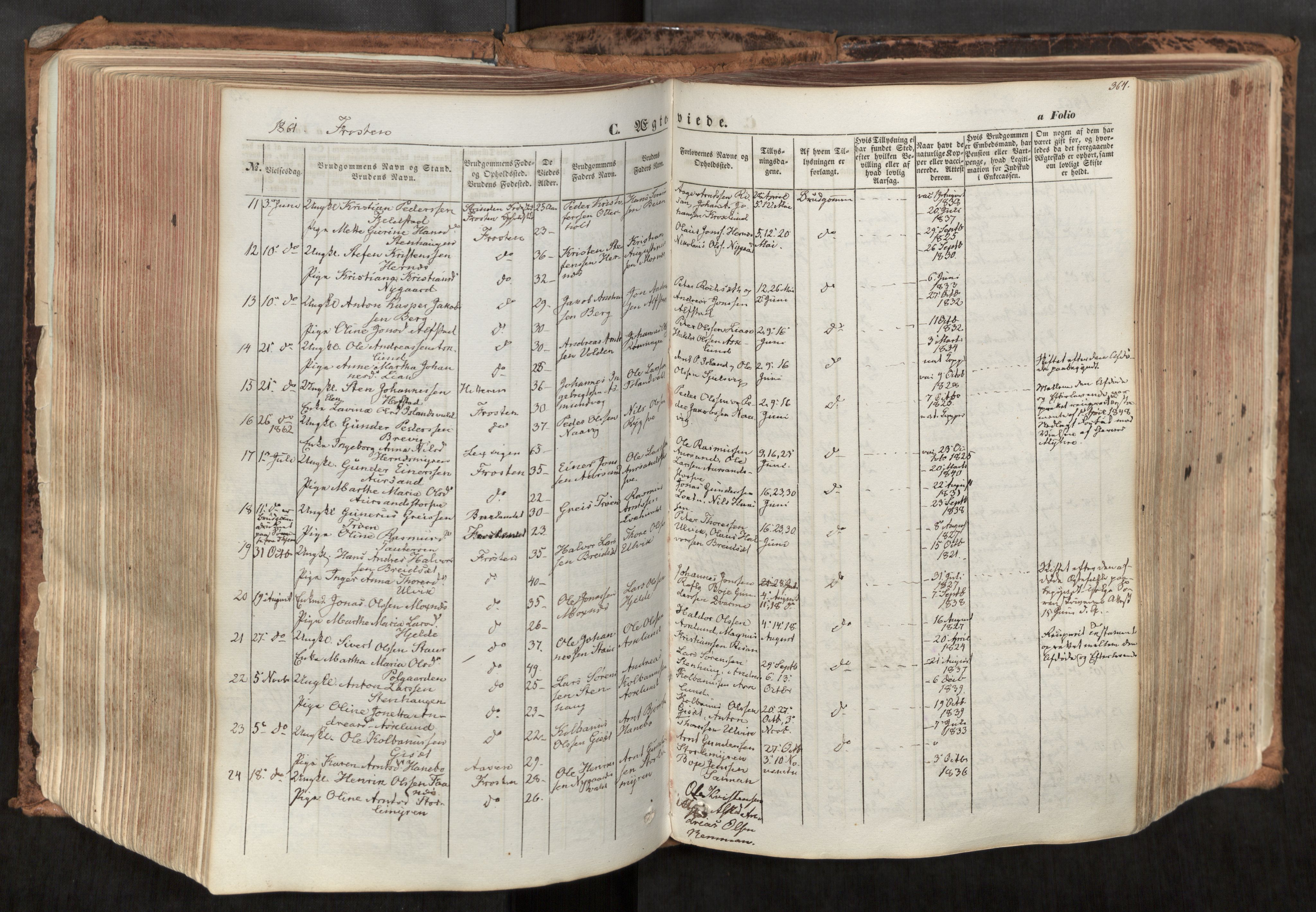 Ministerialprotokoller, klokkerbøker og fødselsregistre - Nord-Trøndelag, SAT/A-1458/713/L0116: Parish register (official) no. 713A07, 1850-1877, p. 364