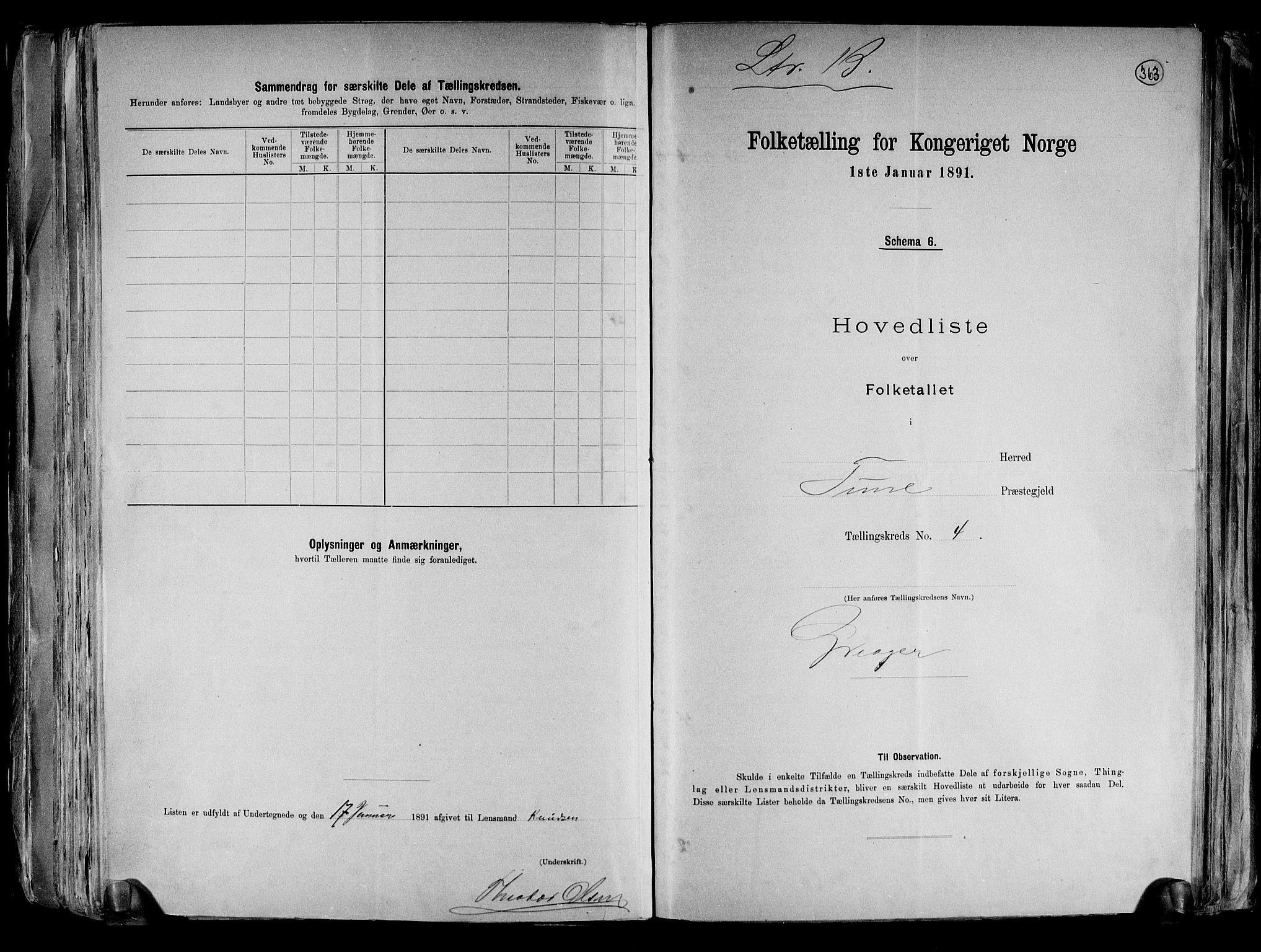 RA, 1891 census for 0130 Tune, 1891, p. 21