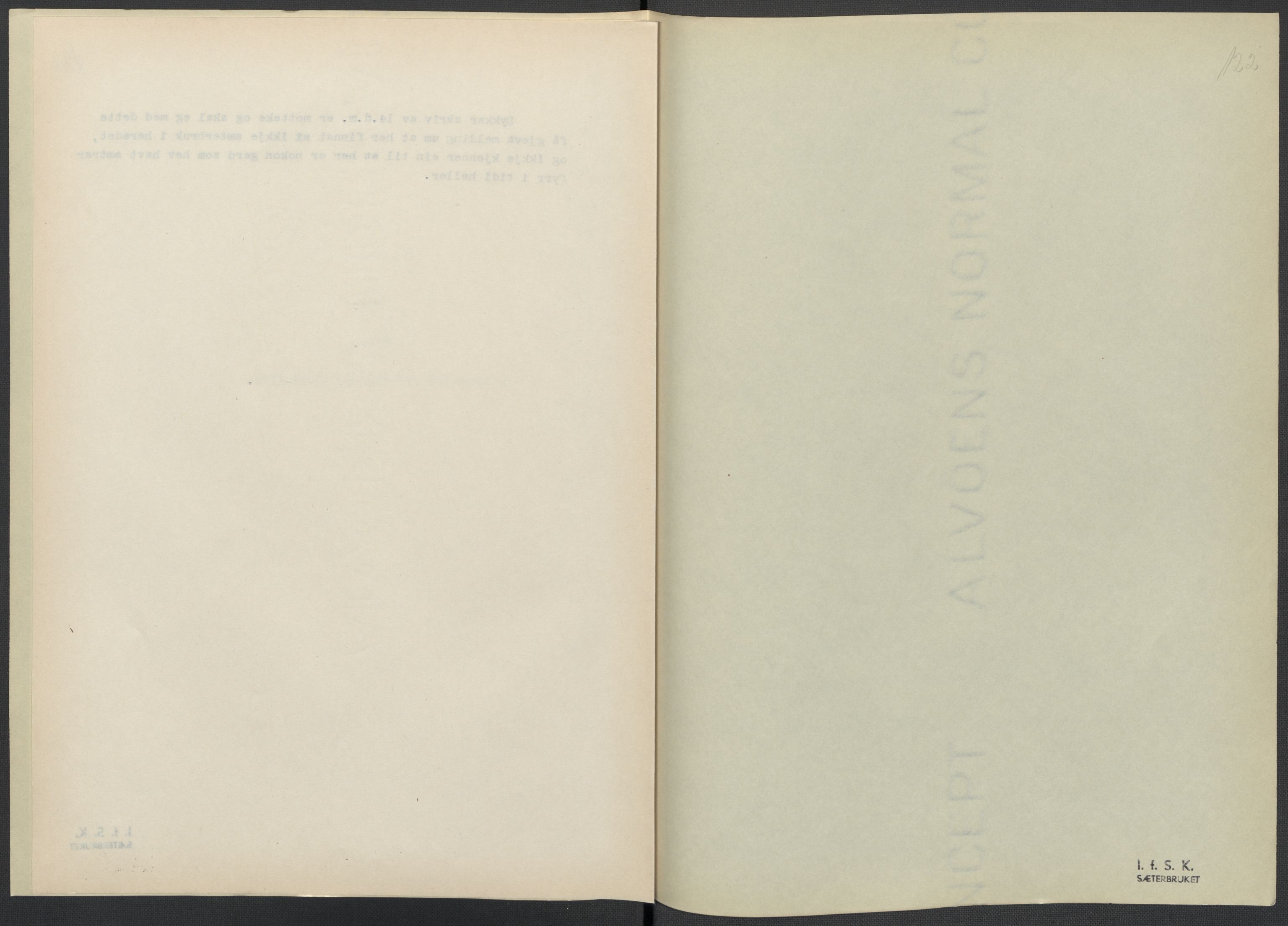 Instituttet for sammenlignende kulturforskning, AV/RA-PA-0424/F/Fc/L0009/0002: Eske B9: / Rogaland (perm XXIII), 1932-1938, p. 122