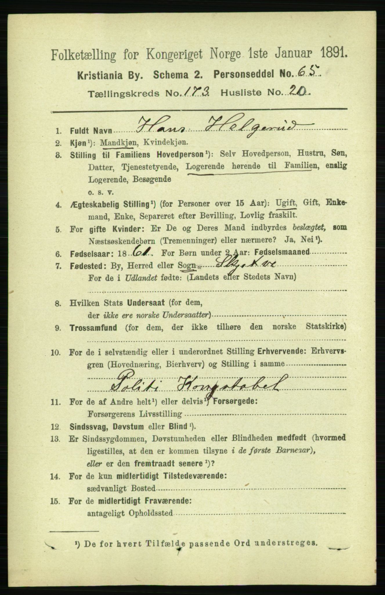 RA, 1891 census for 0301 Kristiania, 1891, p. 103818