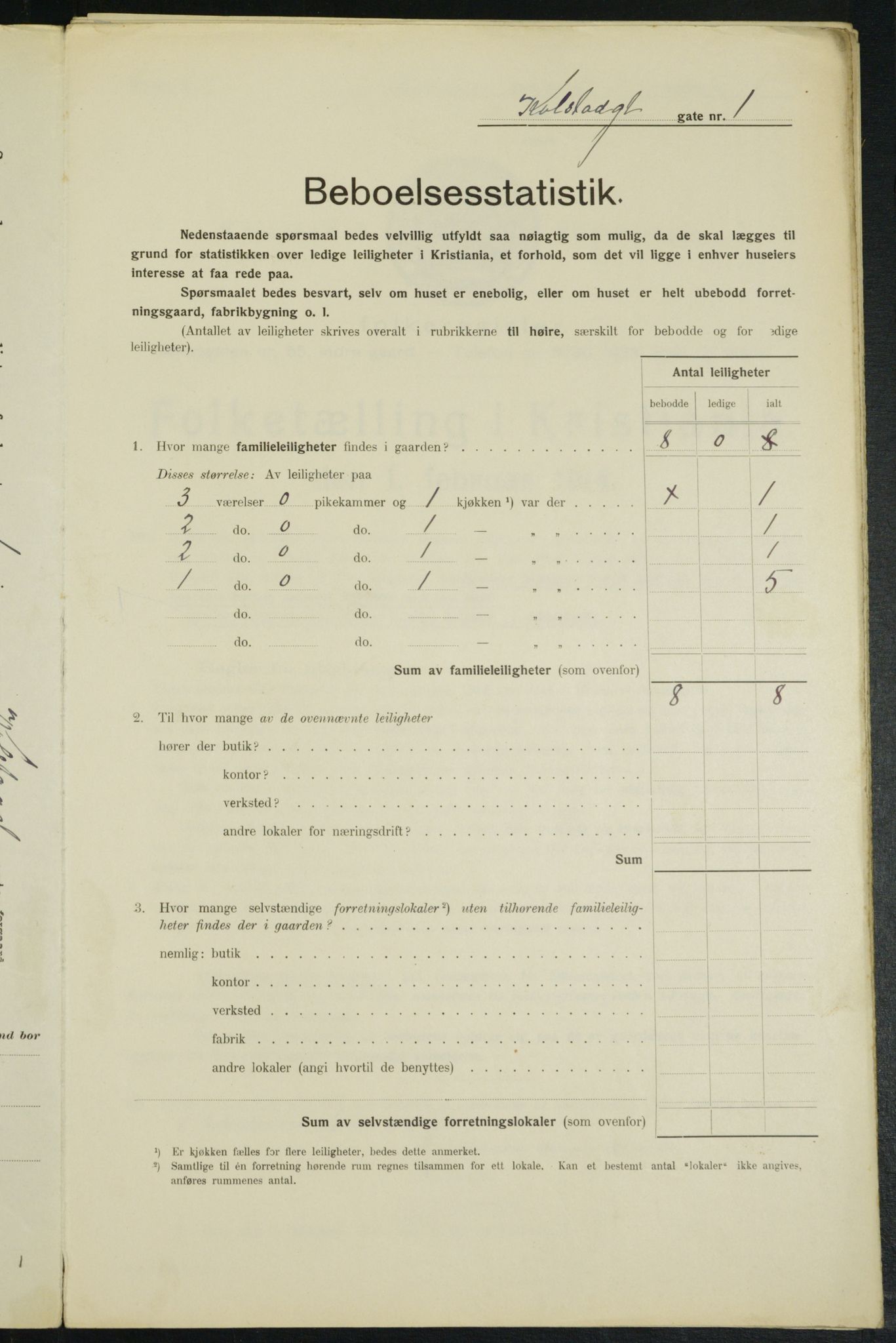 OBA, Municipal Census 1914 for Kristiania, 1914, p. 52106