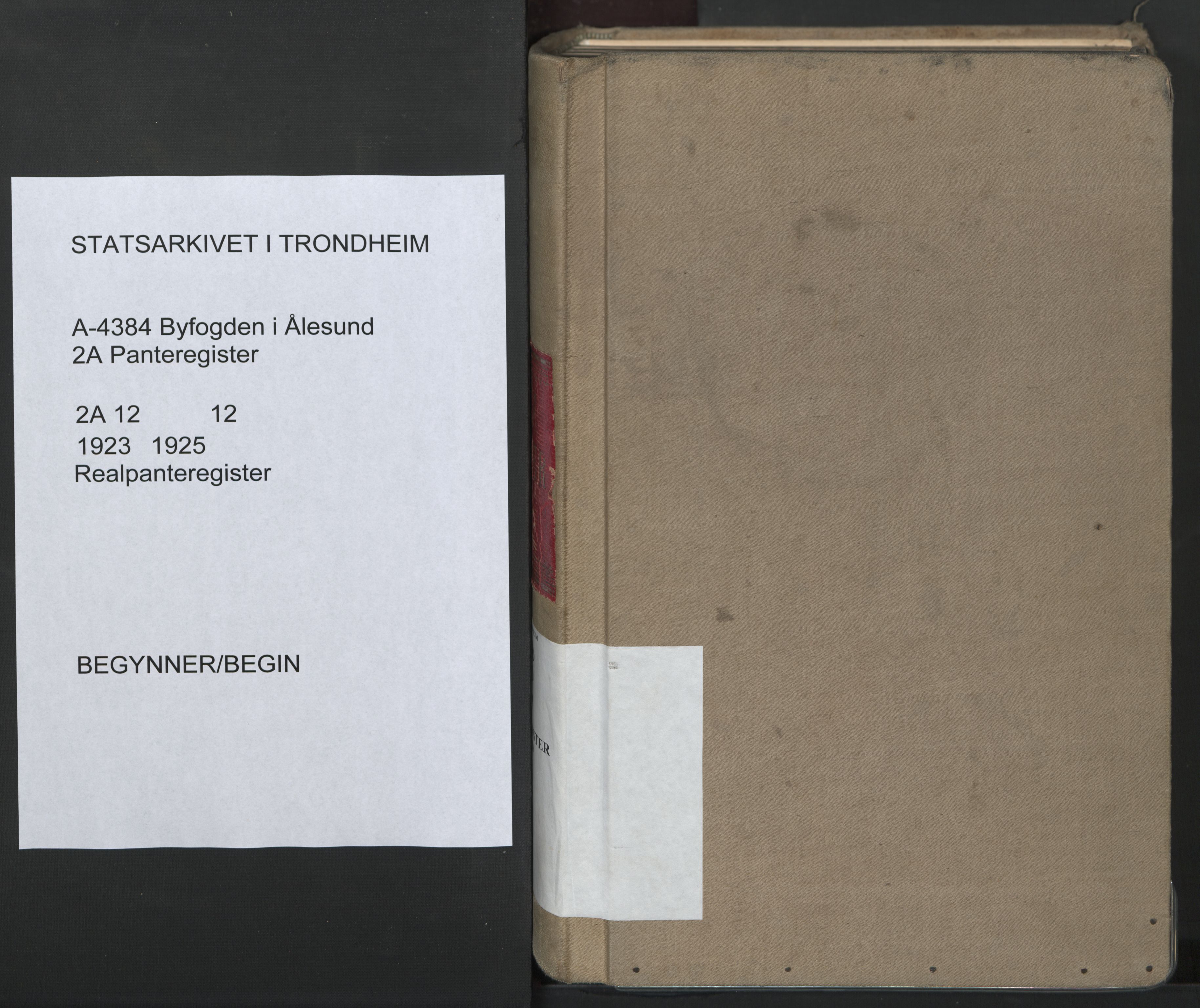 Ålesund byfogd, SAT/A-4384: Mortgage register no. 12, 1923-1925