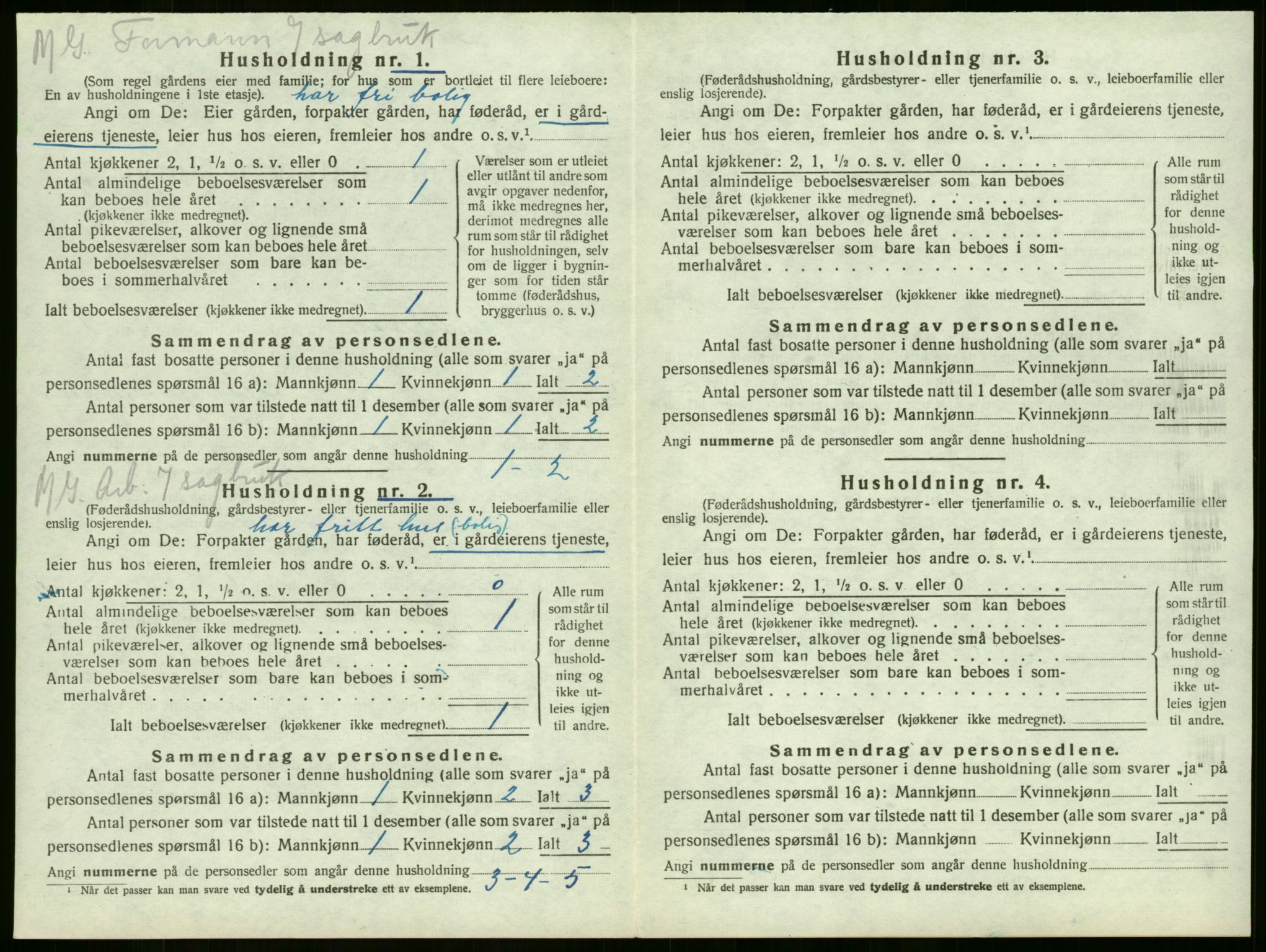 SAKO, 1920 census for Sandeherred, 1920, p. 102