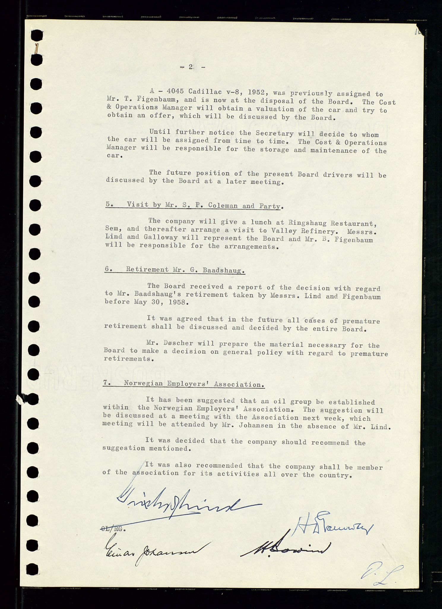 Pa 0982 - Esso Norge A/S, SAST/A-100448/A/Aa/L0001/0001: Den administrerende direksjon Board minutes (styrereferater) / Den administrerende direksjon Board minutes (styrereferater), 1958-1959, p. 10