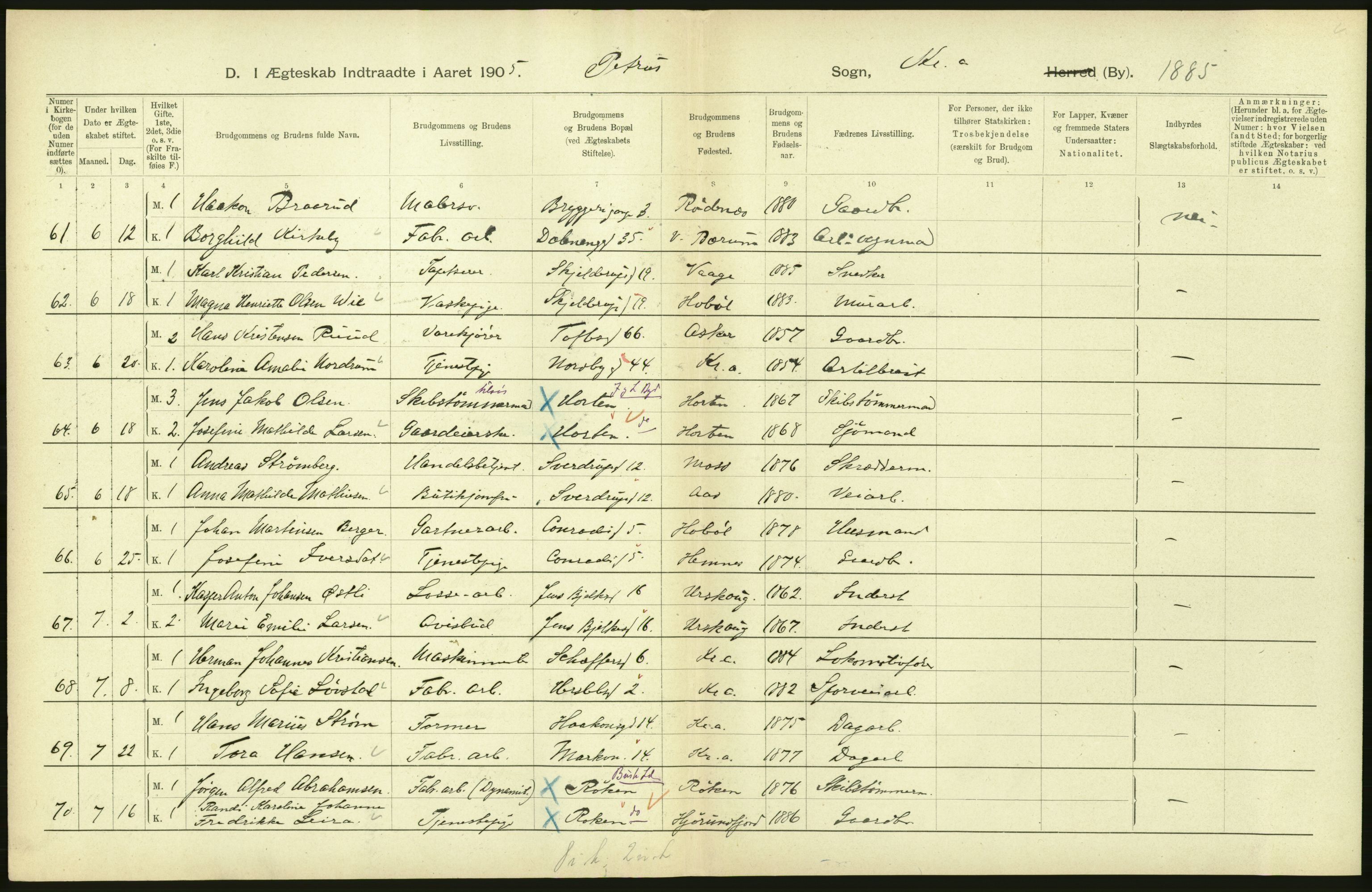 Statistisk sentralbyrå, Sosiodemografiske emner, Befolkning, AV/RA-S-2228/D/Df/Dfa/Dfaa/L0004: Kristiania: Gifte, døde, 1903, p. 630