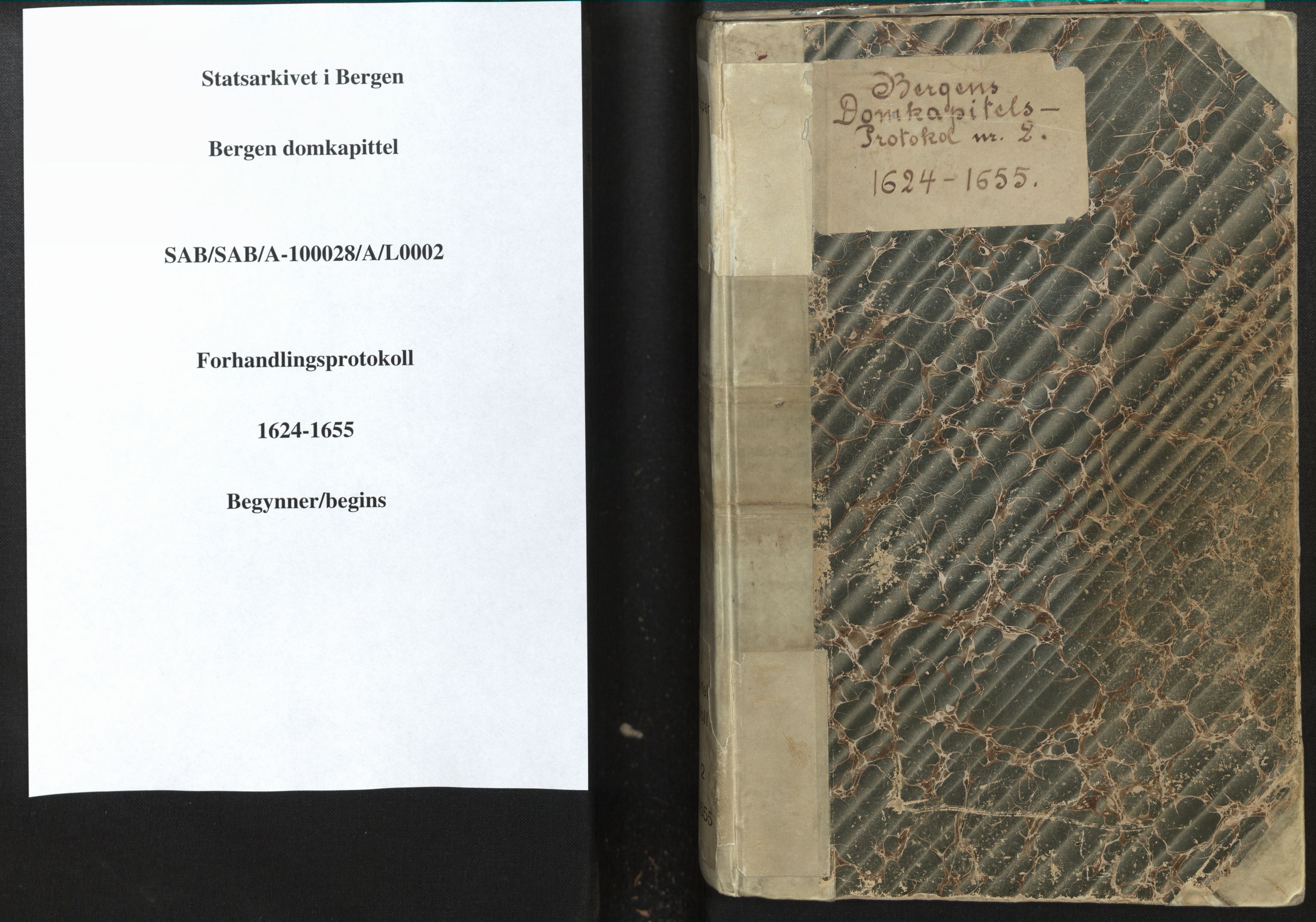 Bergen domkapittel, SAB/A-100028/A/L0002: Forhandlingsprotokoller. Domkapitlet, 1624-1655