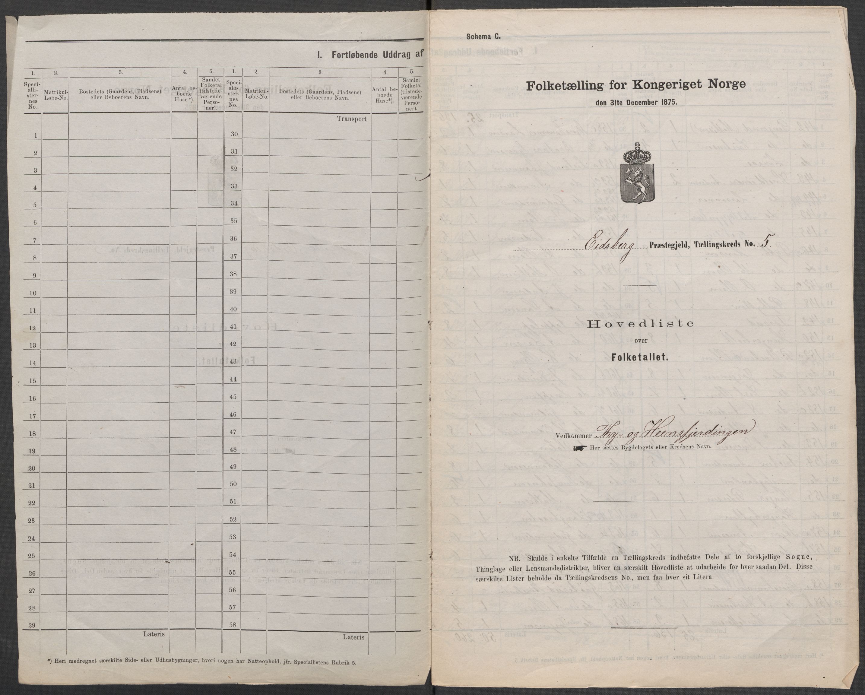 RA, 1875 census for 0125P Eidsberg, 1875, p. 22