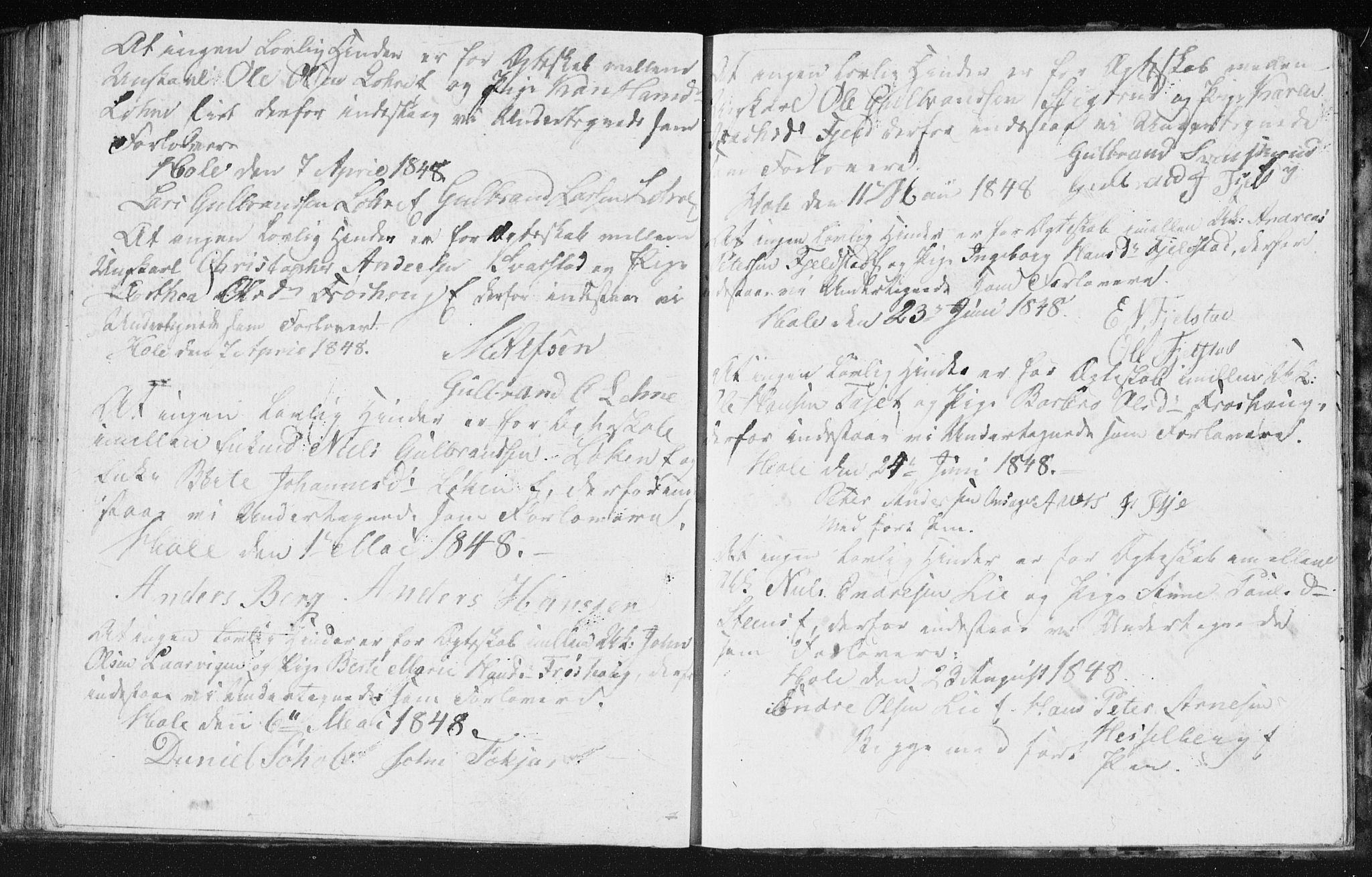 Hole kirkebøker, AV/SAKO-A-228/H/Ha/L0001: Banns register no. 1, 1822-1855