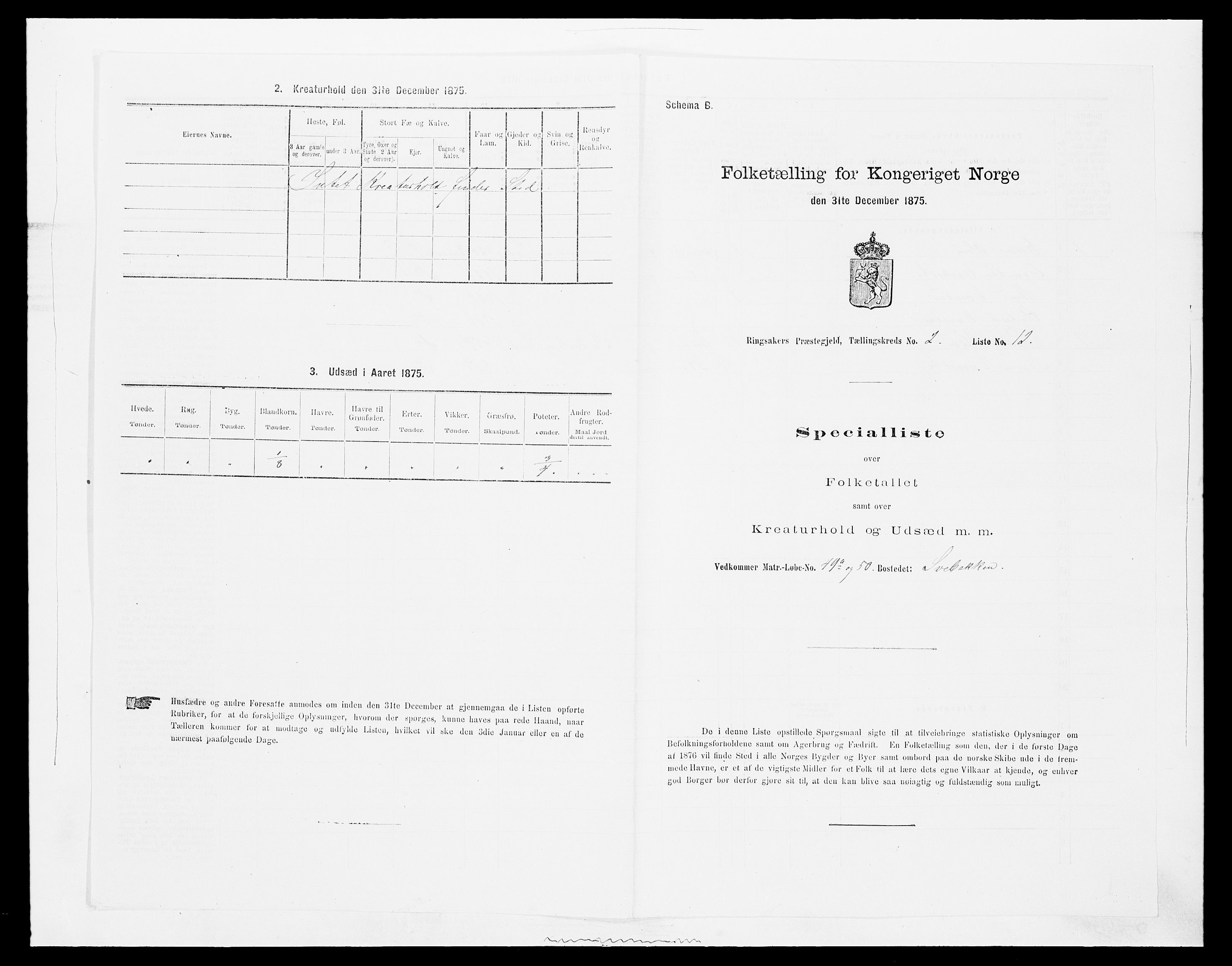 SAH, 1875 census for 0412P Ringsaker, 1875, p. 459