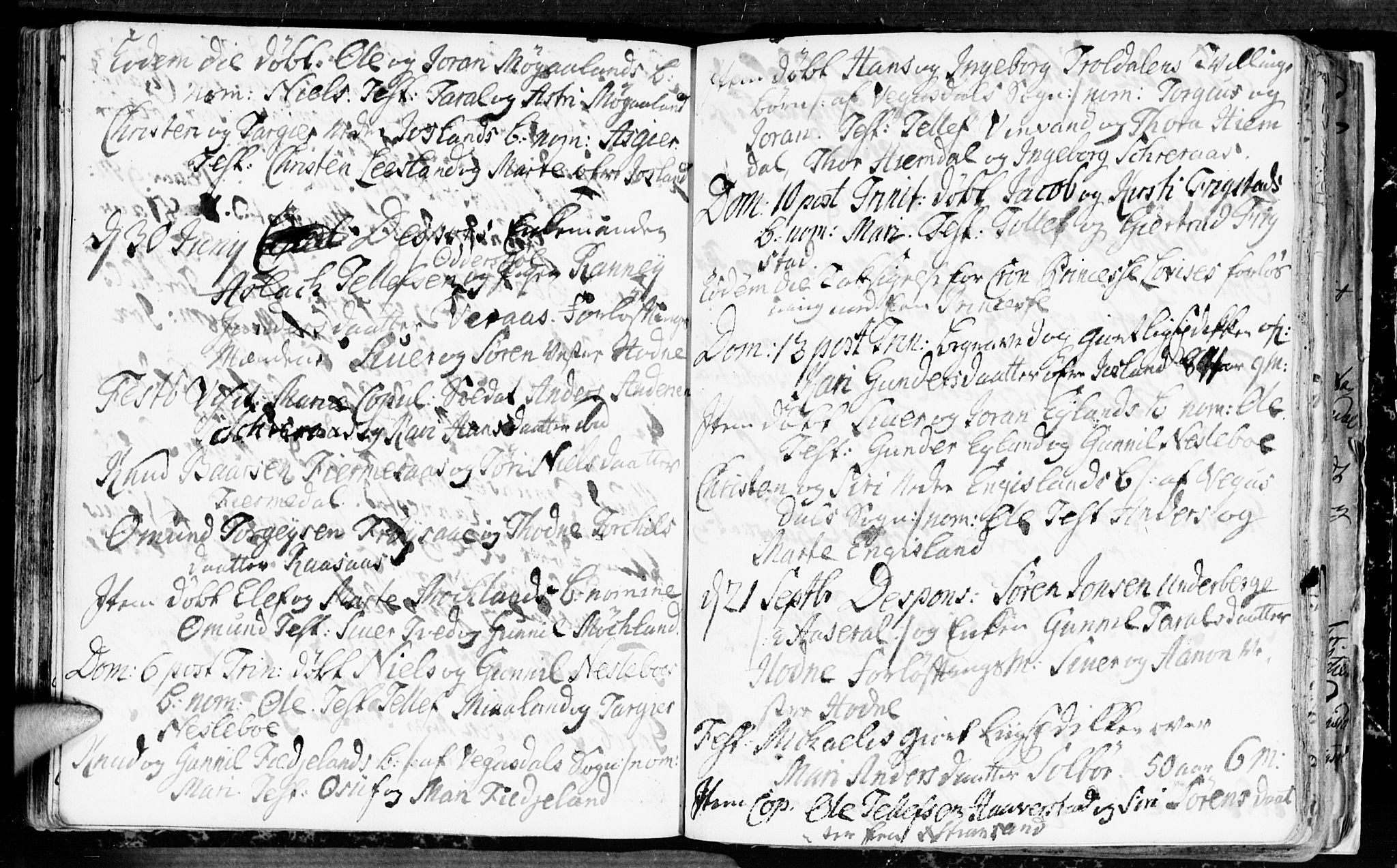 Evje sokneprestkontor, AV/SAK-1111-0008/F/Fa/Fac/L0001: Parish register (official) no. A 1, 1705-1764, p. 243-244