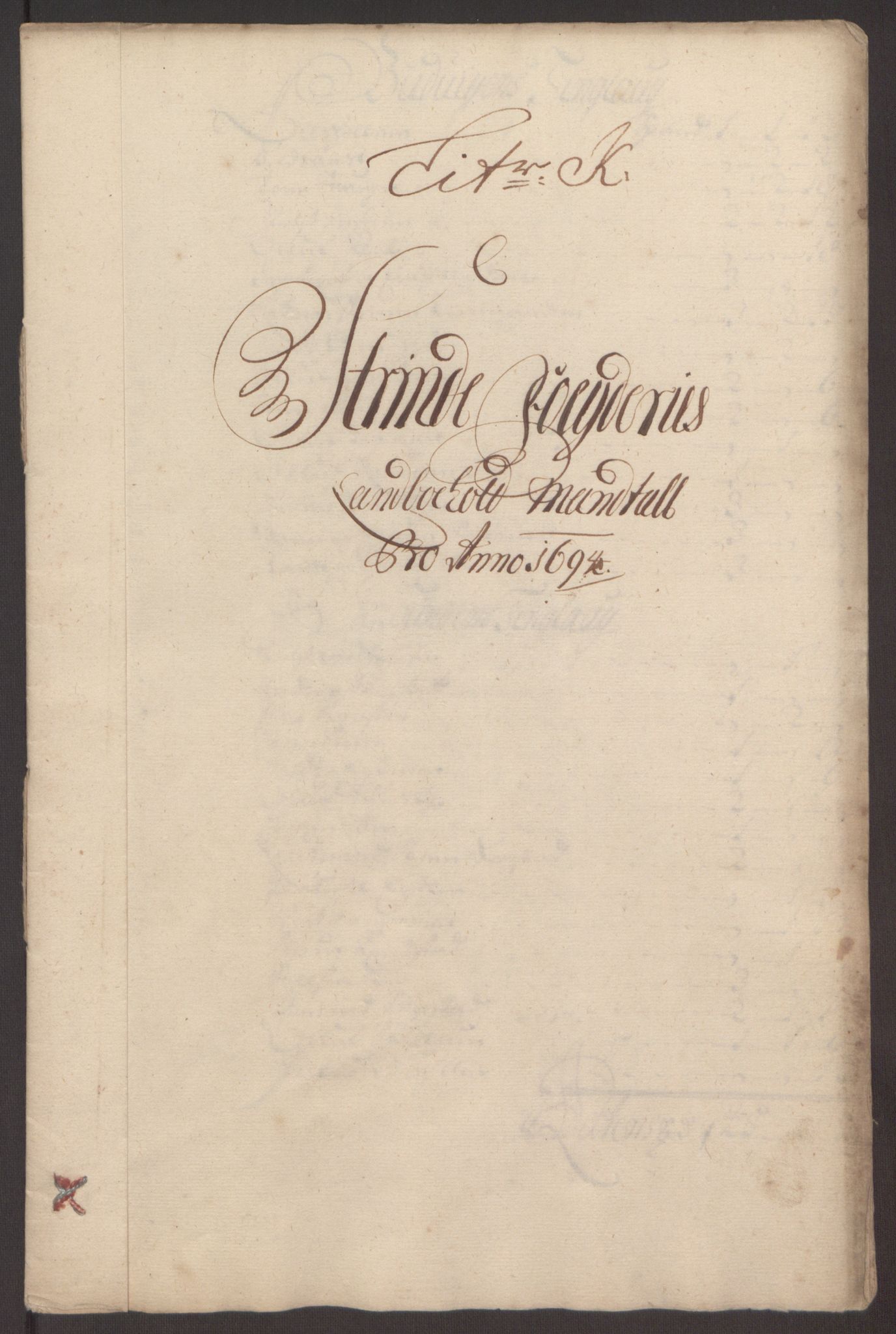 Rentekammeret inntil 1814, Reviderte regnskaper, Fogderegnskap, RA/EA-4092/R61/L4104: Fogderegnskap Strinda og Selbu, 1693-1694, p. 268