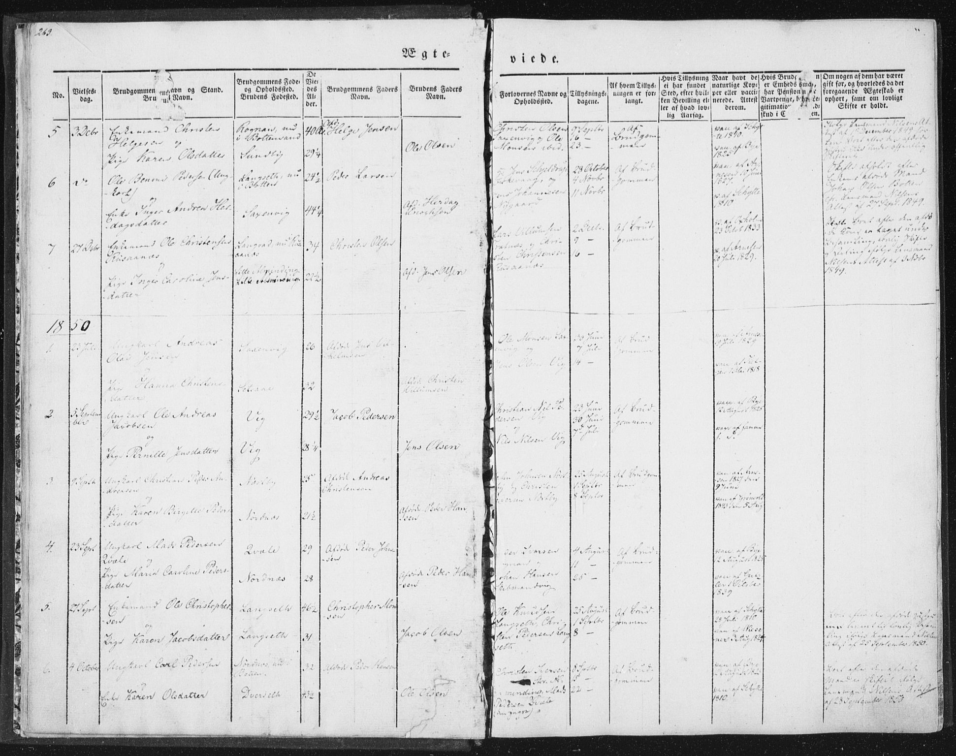 Ministerialprotokoller, klokkerbøker og fødselsregistre - Nordland, SAT/A-1459/847/L0667: Parish register (official) no. 847A07, 1842-1871, p. 263