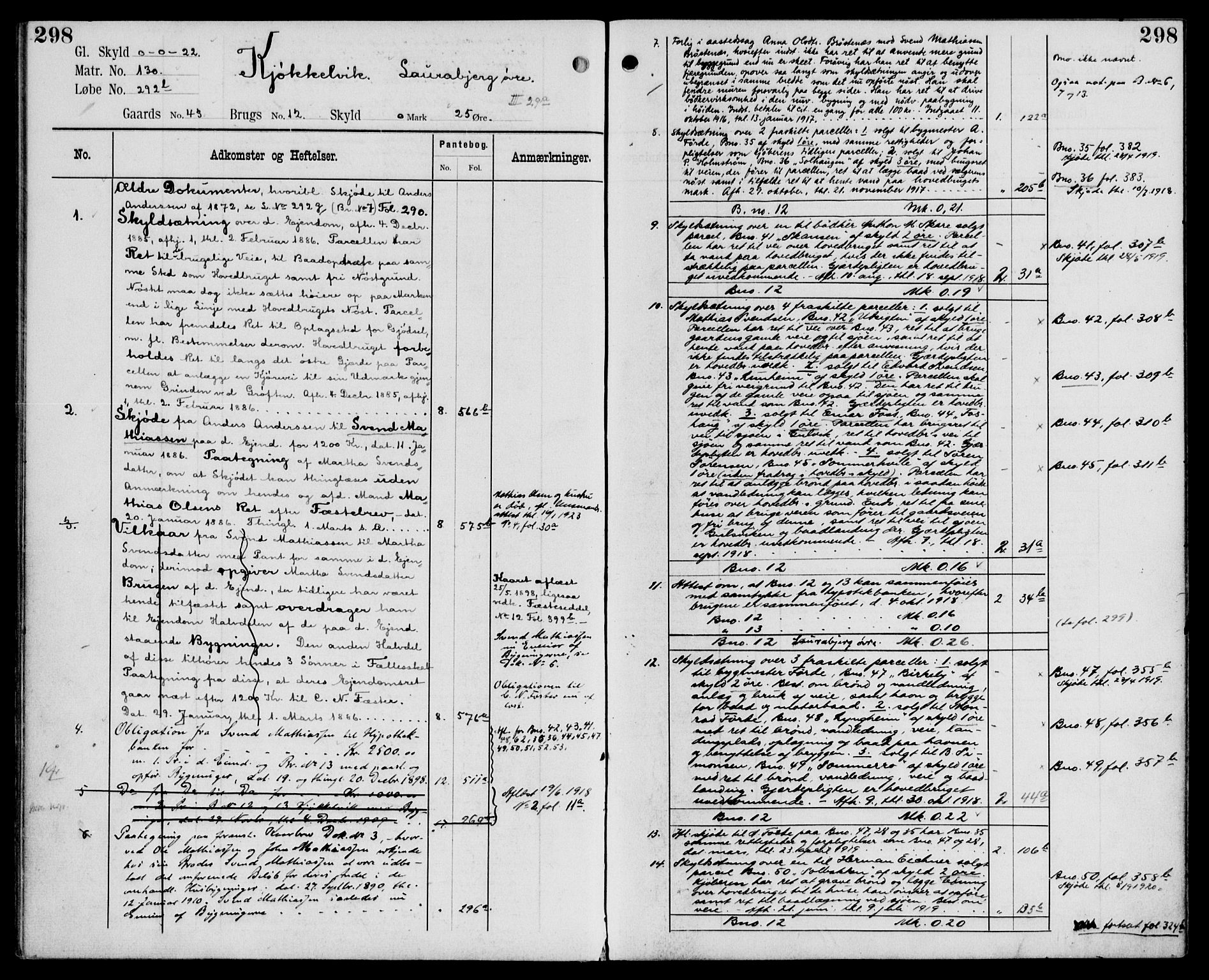 Midhordland sorenskriveri, AV/SAB-A-3001/1/G/Ga/Gab/L0107: Mortgage register no. II.A.b.107, p. 298