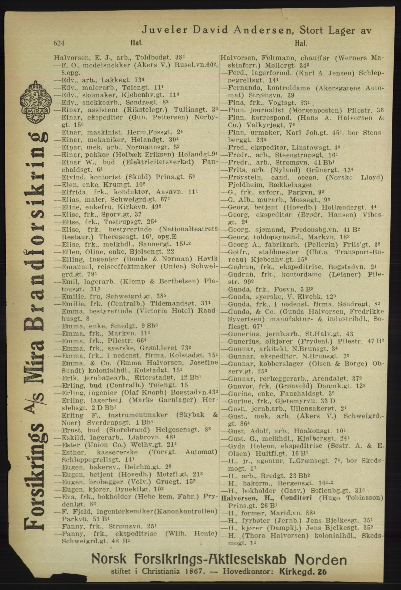 Kristiania/Oslo adressebok, PUBL/-, 1918, p. 649