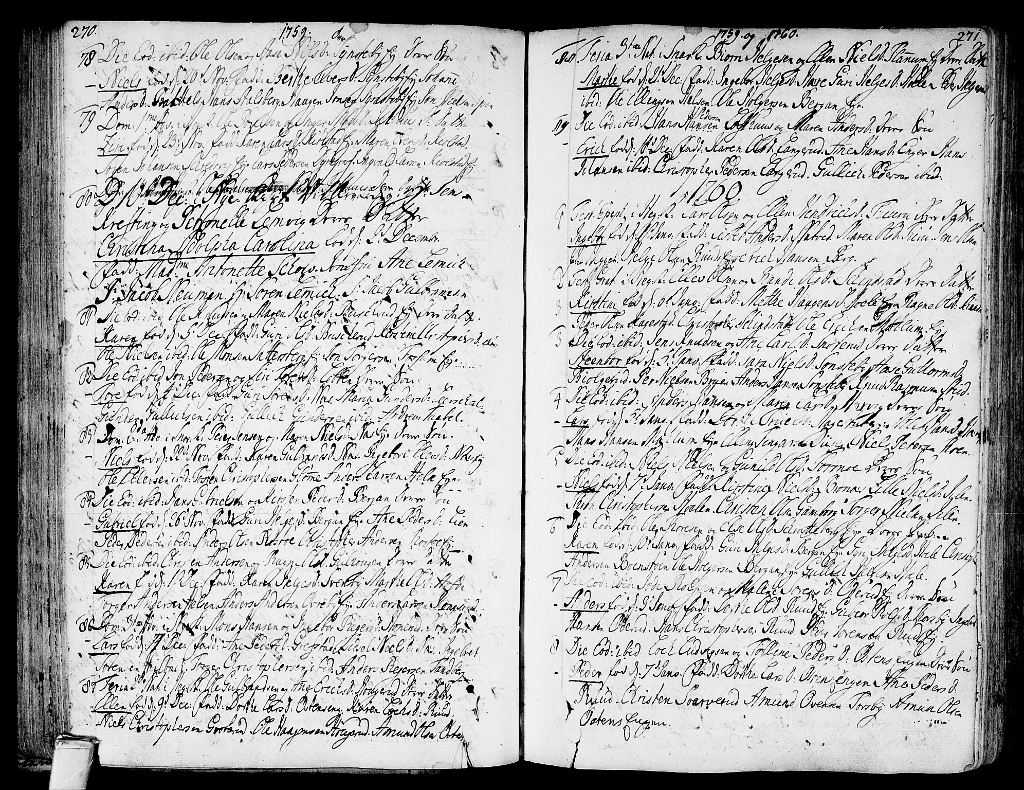 Modum kirkebøker, AV/SAKO-A-234/F/Fa/L0002: Parish register (official) no. 2, 1741-1782, p. 270-271