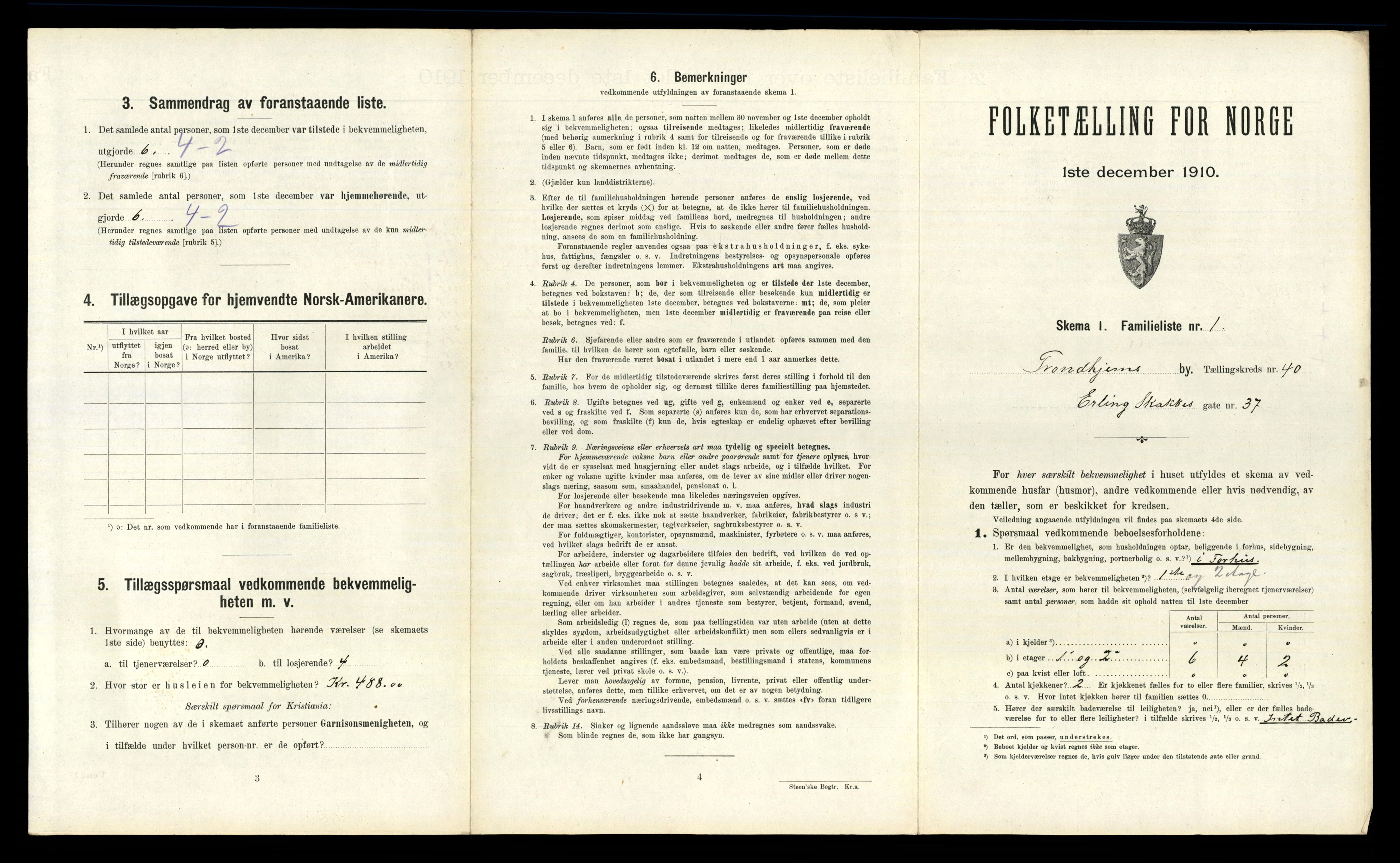 RA, 1910 census for Trondheim, 1910, p. 10479