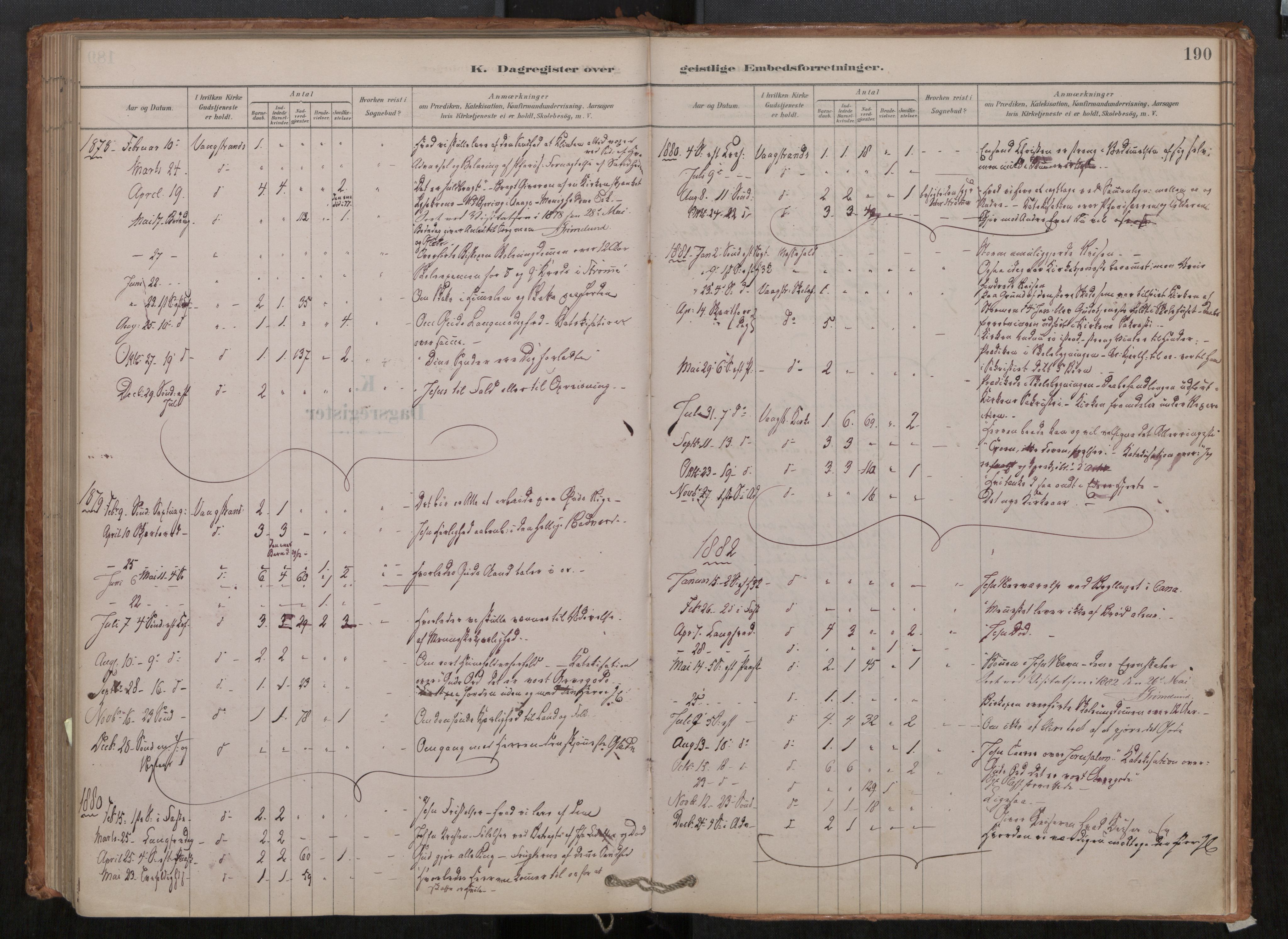 Ministerialprotokoller, klokkerbøker og fødselsregistre - Møre og Romsdal, SAT/A-1454/550/L0621: Parish register (official) no. 550A01, 1878-1915, p. 190