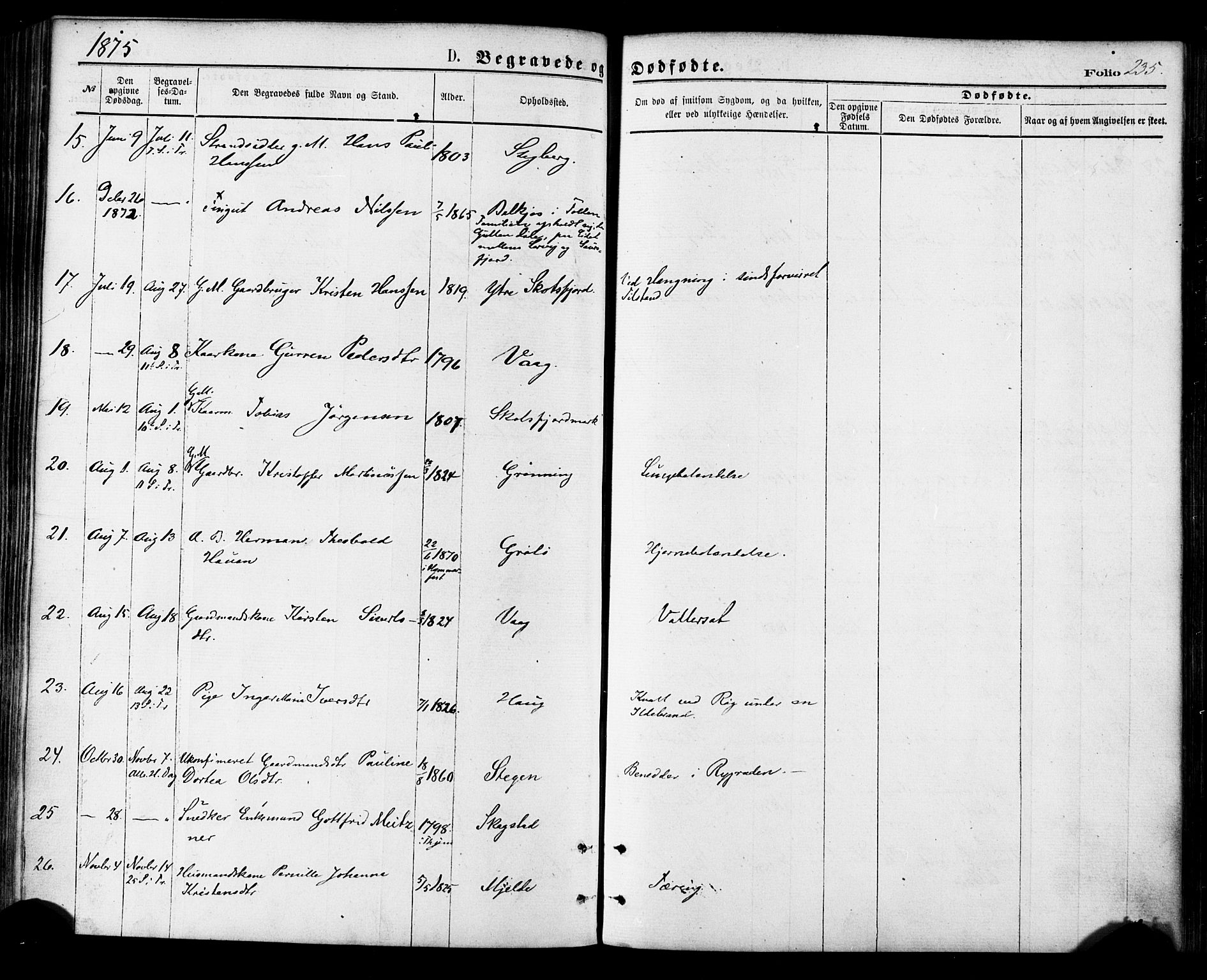 Ministerialprotokoller, klokkerbøker og fødselsregistre - Nordland, AV/SAT-A-1459/855/L0802: Parish register (official) no. 855A10, 1875-1886, p. 235