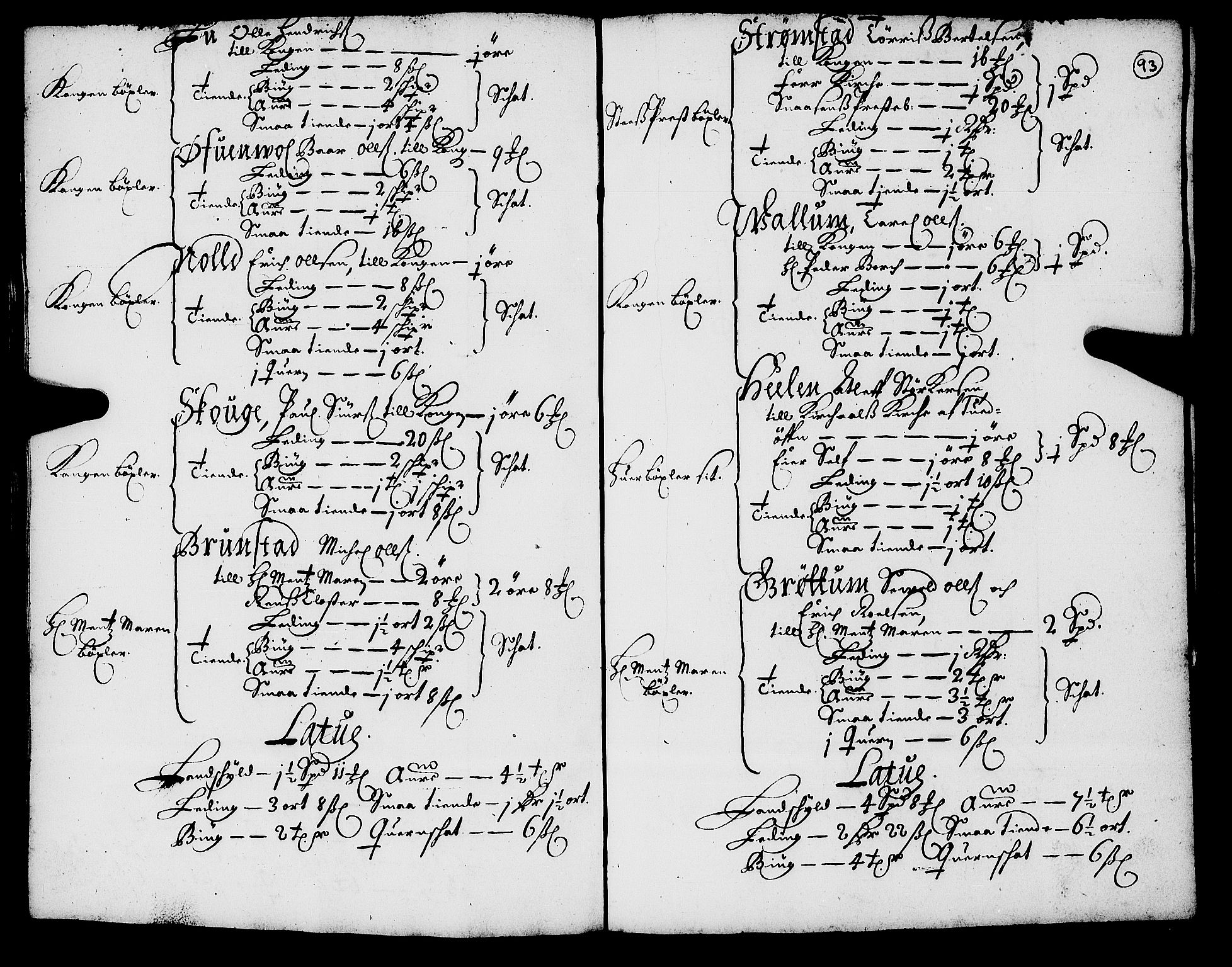 Rentekammeret inntil 1814, Realistisk ordnet avdeling, RA/EA-4070/N/Nb/Nba/L0055: Inderøy len, 1668, p. 92b-93a