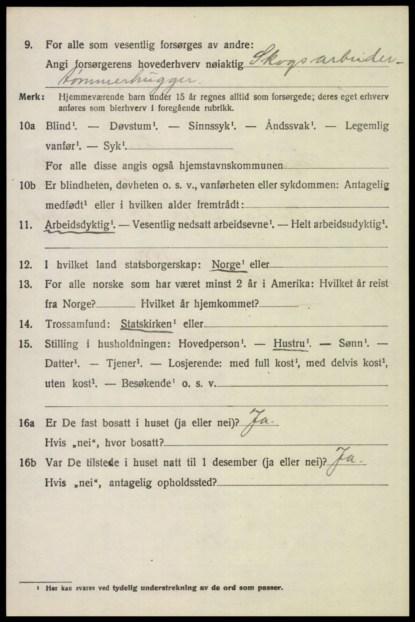 SAH, 1920 census for Trysil, 1920, p. 8692