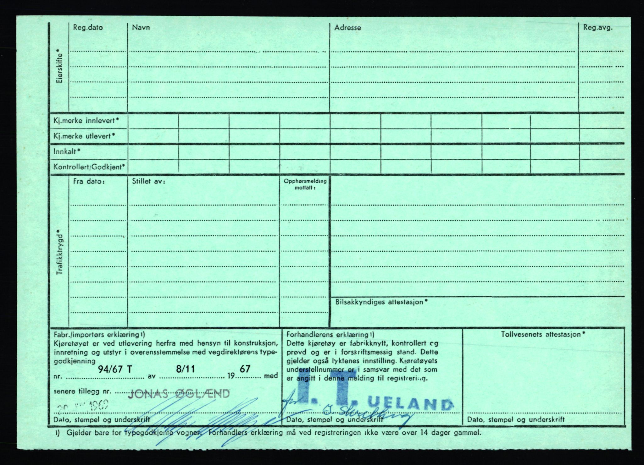 Stavanger trafikkstasjon, AV/SAST-A-101942/0/F/L0065: L-65400 - L-67649, 1930-1971, p. 10