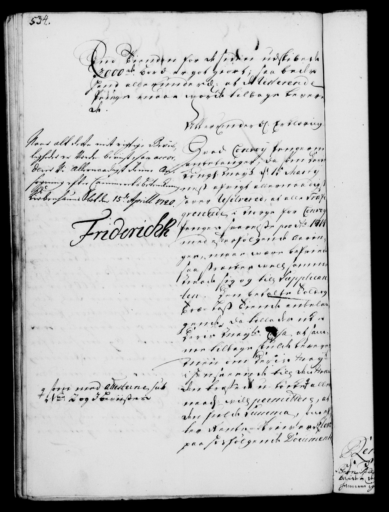 Rentekammeret, Kammerkanselliet, RA/EA-3111/G/Gf/Gfa/L0002: Norsk relasjons- og resolusjonsprotokoll (merket RK 52.2), 1720, p. 517