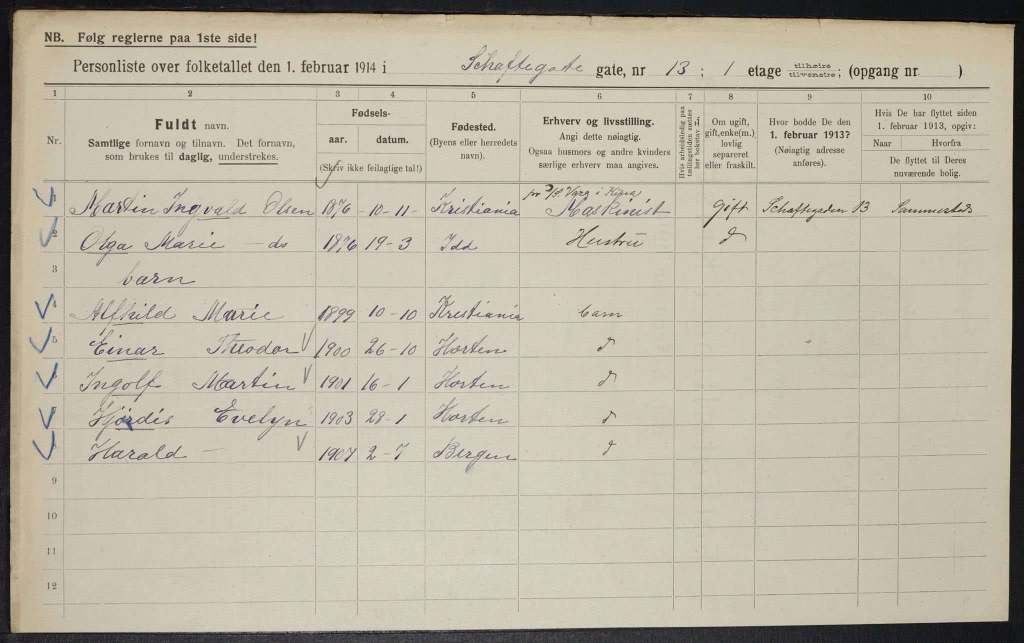 OBA, Municipal Census 1914 for Kristiania, 1914, p. 89249