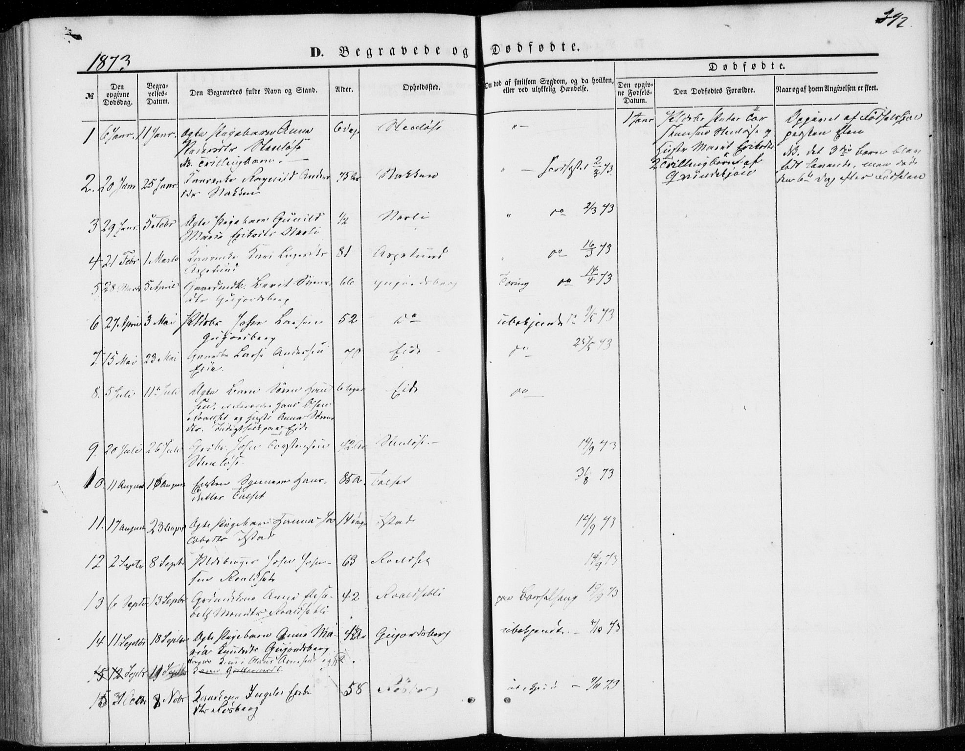 Ministerialprotokoller, klokkerbøker og fødselsregistre - Møre og Romsdal, AV/SAT-A-1454/557/L0681: Parish register (official) no. 557A03, 1869-1886, p. 392