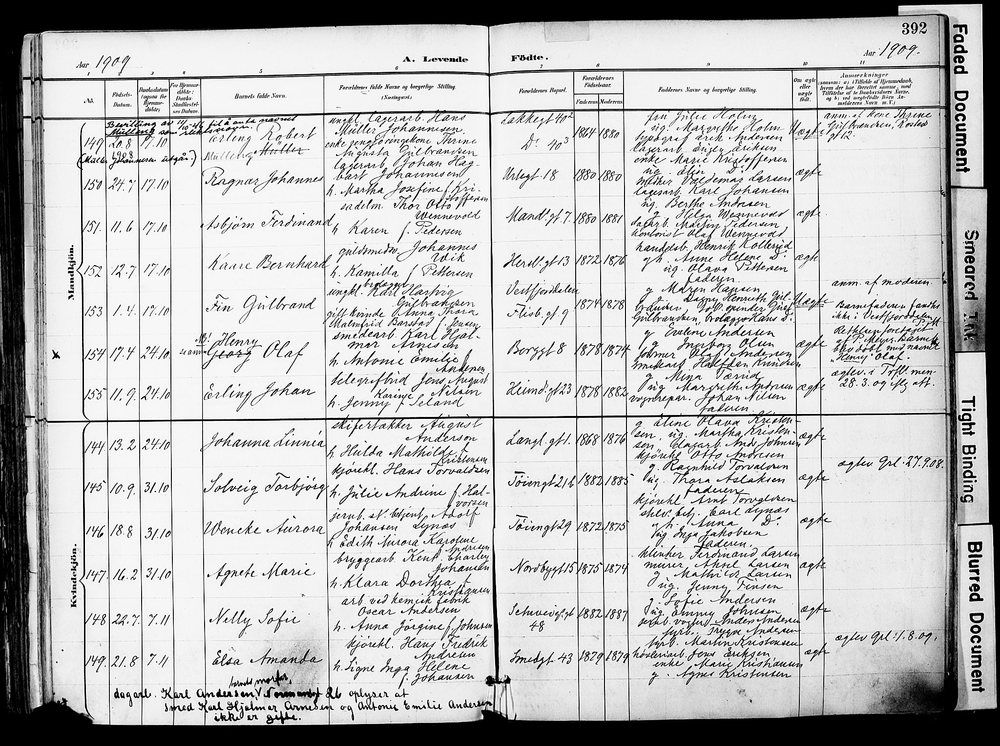 Grønland prestekontor Kirkebøker, AV/SAO-A-10848/F/Fa/L0014: Parish register (official) no. 14, 1900-1911, p. 392