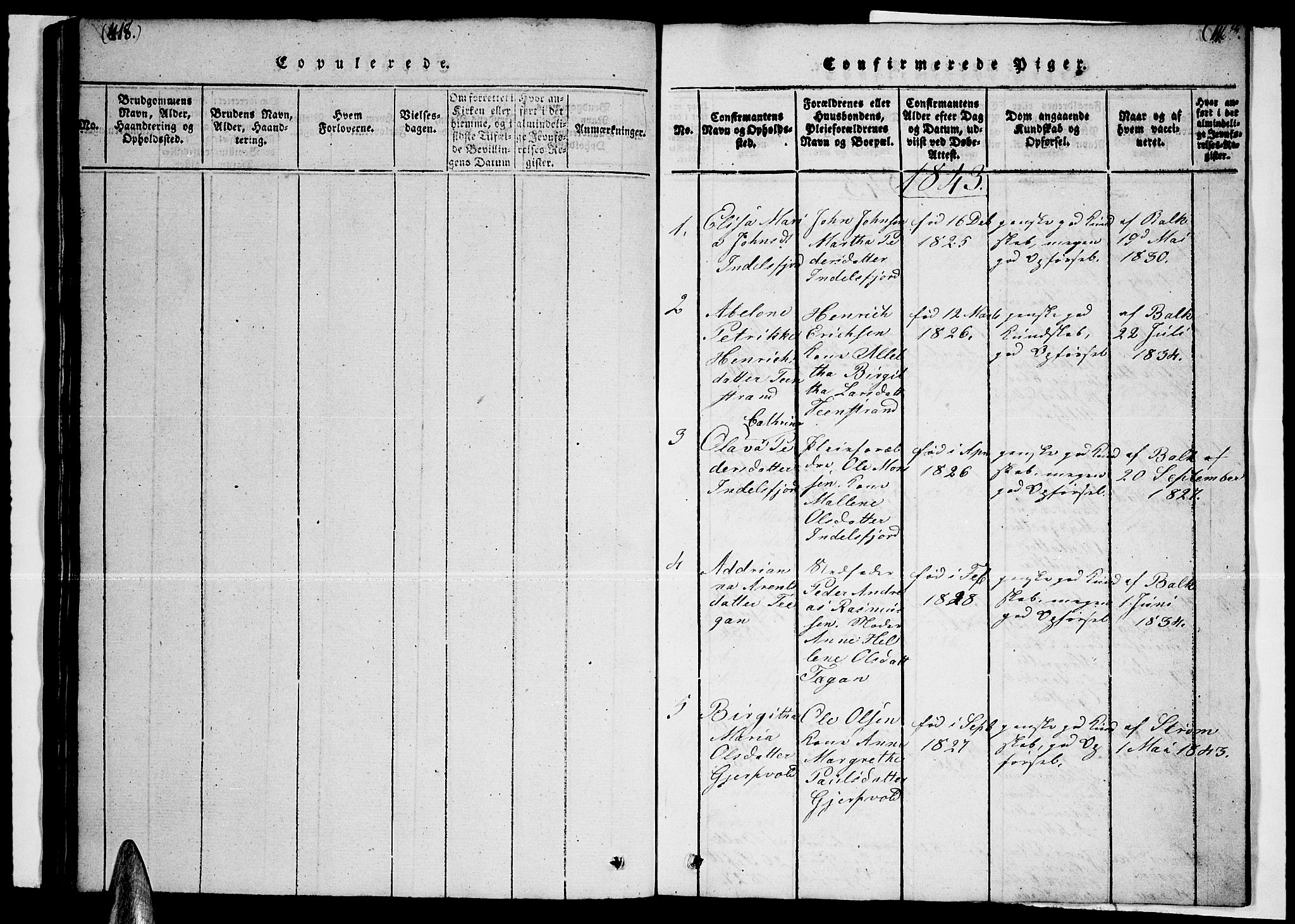 Ministerialprotokoller, klokkerbøker og fødselsregistre - Nordland, SAT/A-1459/888/L1263: Parish register (copy) no. 888C02 /1, 1820-1850, p. 462-463