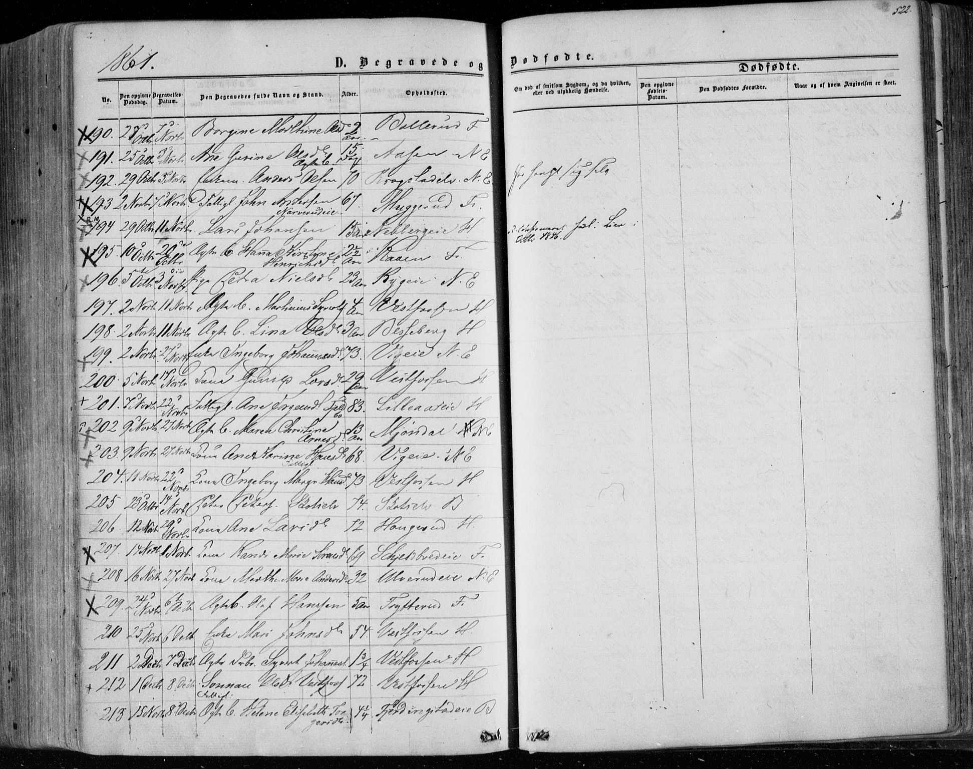 Eiker kirkebøker, SAKO/A-4/F/Fa/L0016: Parish register (official) no. I 16, 1860-1868, p. 522