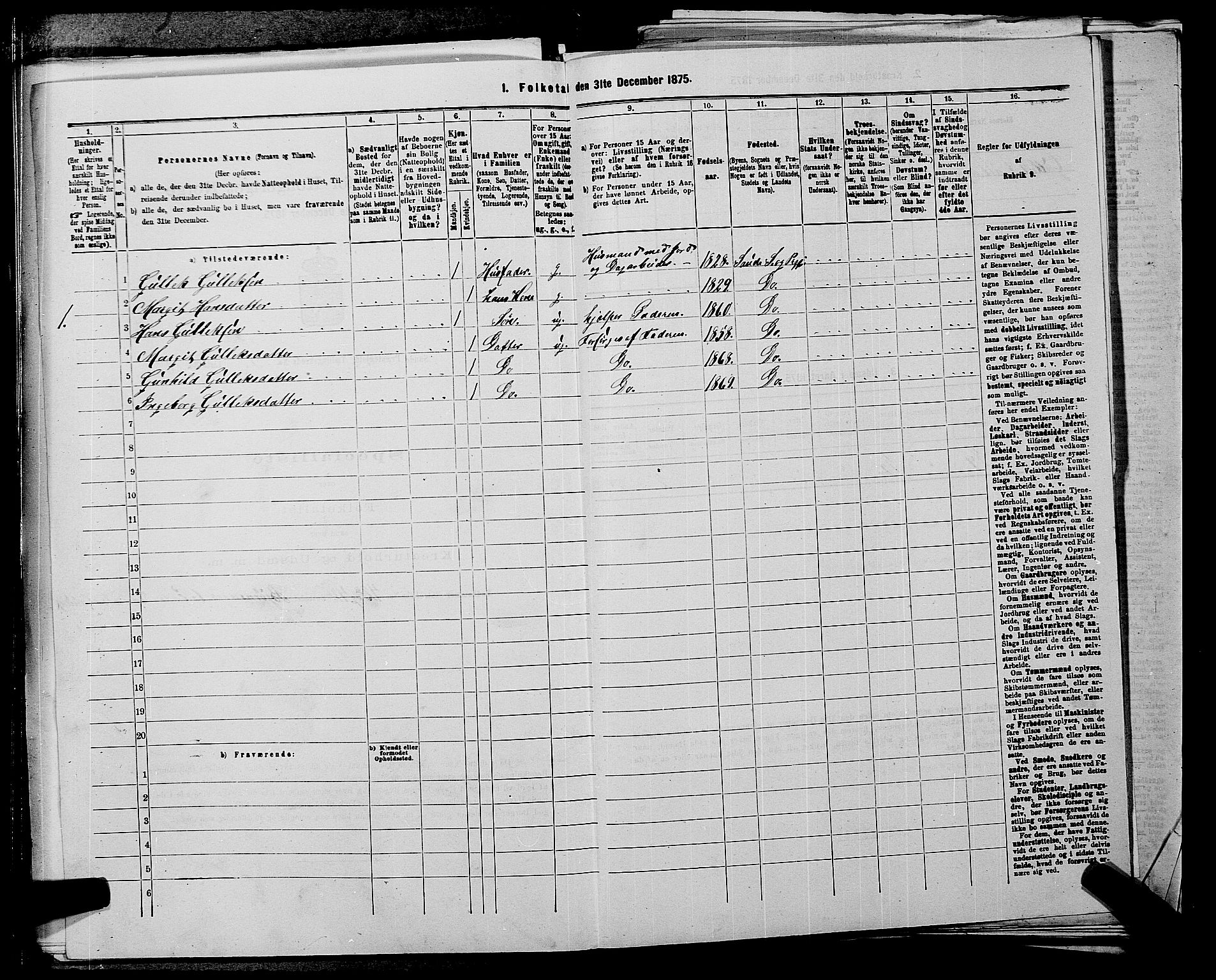 SAKO, 1875 census for 0822P Sauherad, 1875, p. 677