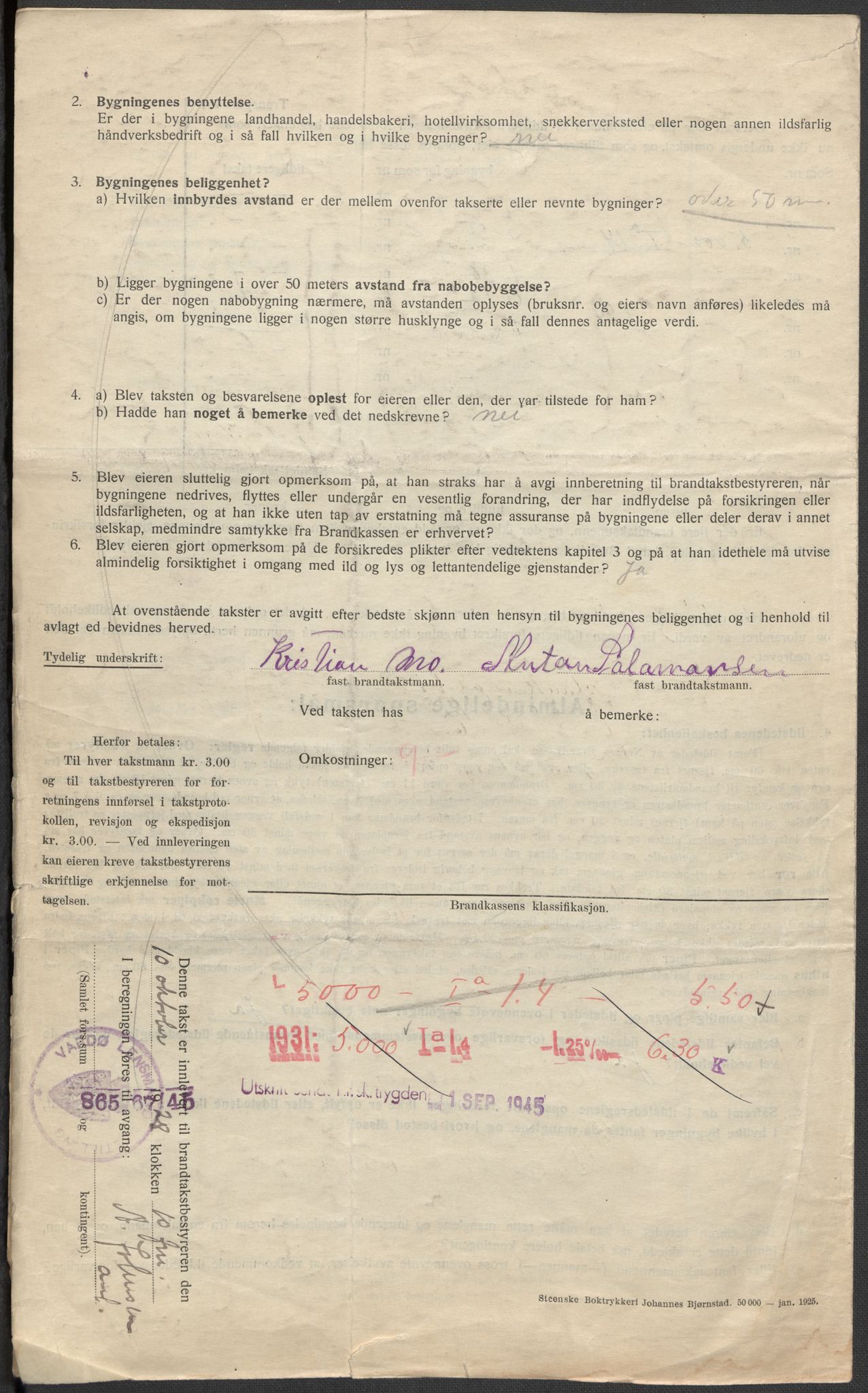 Norges Brannkasse, AV/RA-S-1549/E/Eu/L0018: Branntakster for Vardø by, 1884-1955, p. 276