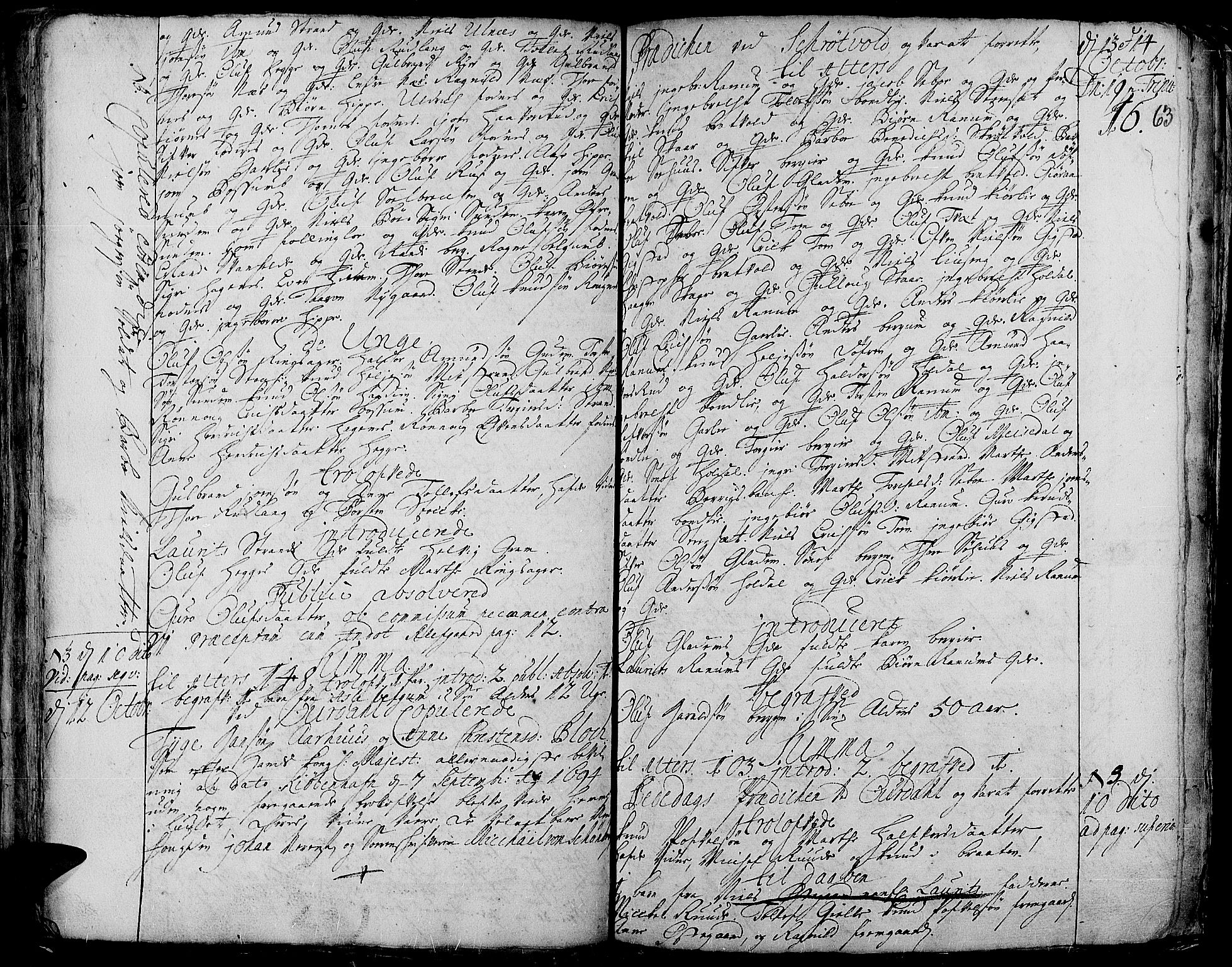 Aurdal prestekontor, SAH/PREST-126/H/Ha/Haa/L0001: Parish register (official) no. 1-3, 1692-1730, p. 63