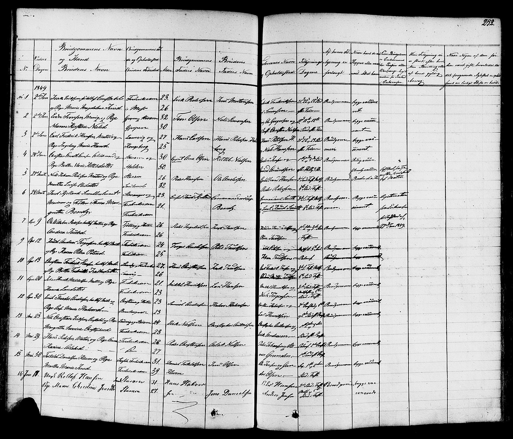 Stavern kirkebøker, AV/SAKO-A-318/F/Fa/L0007: Parish register (official) no. 7, 1840-1877, p. 252