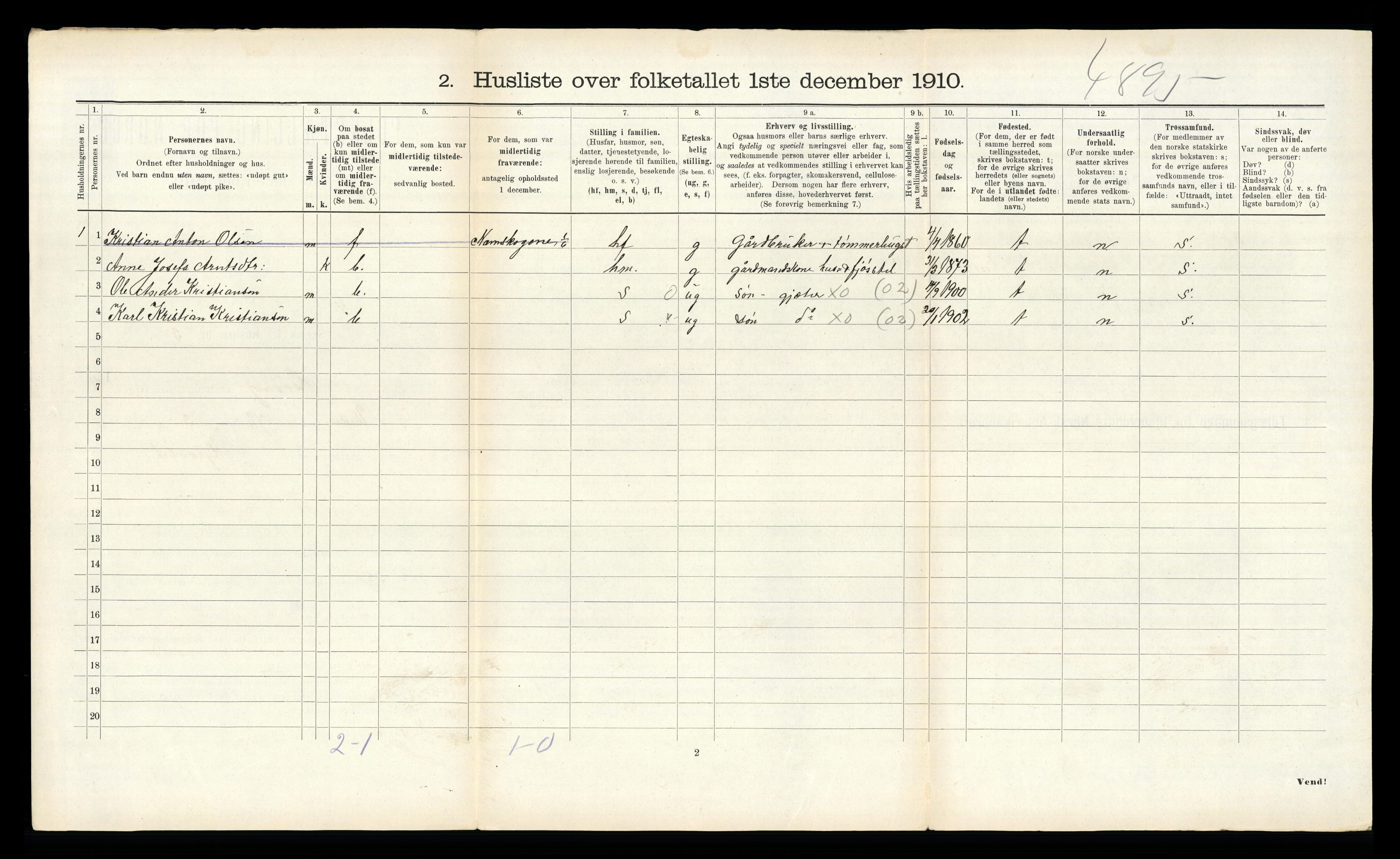 RA, 1910 census for Grong, 1910, p. 829