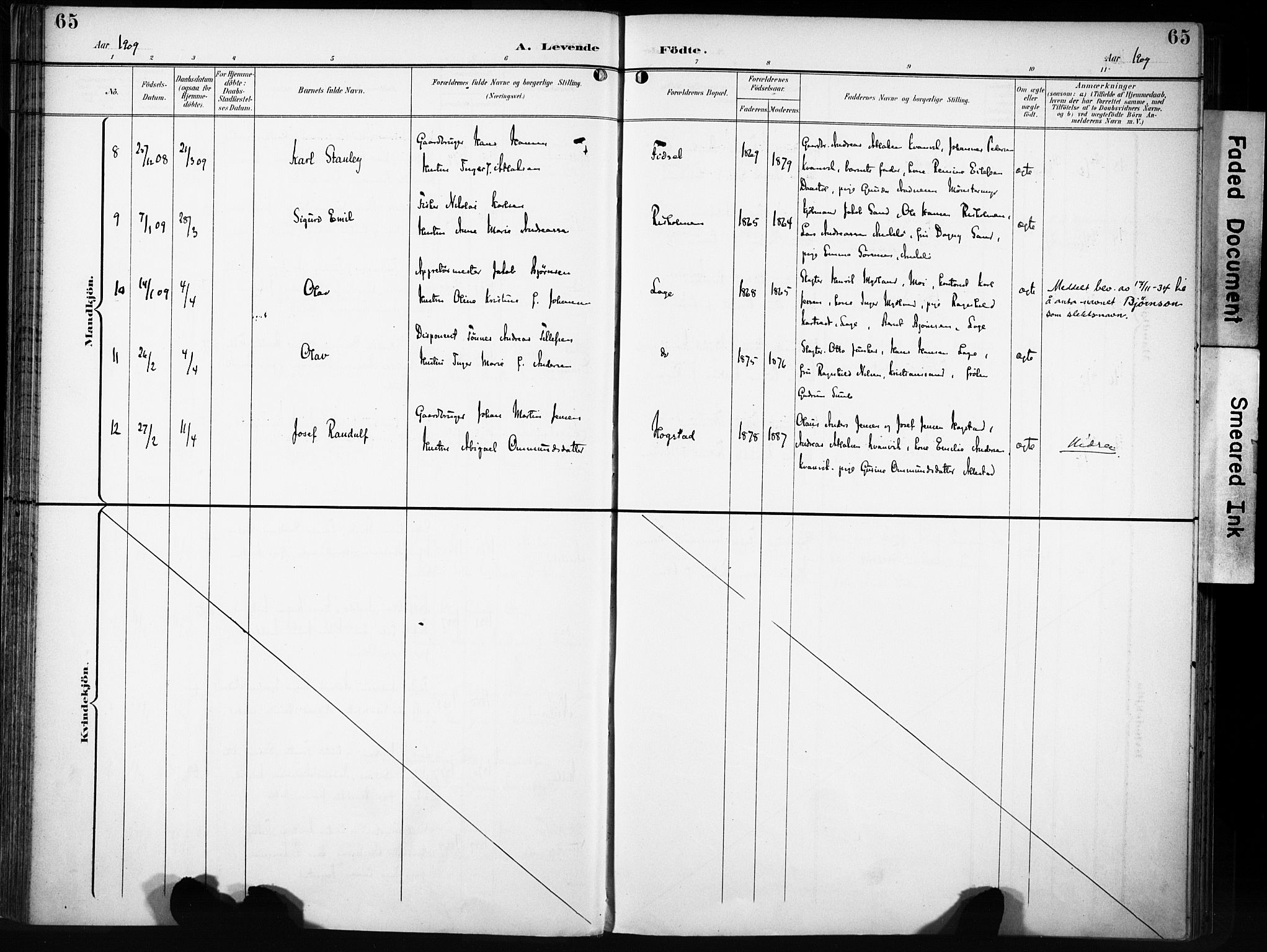 Flekkefjord sokneprestkontor, AV/SAK-1111-0012/F/Fa/Fac/L0009: Parish register (official) no. A 9, 1899-1909, p. 65