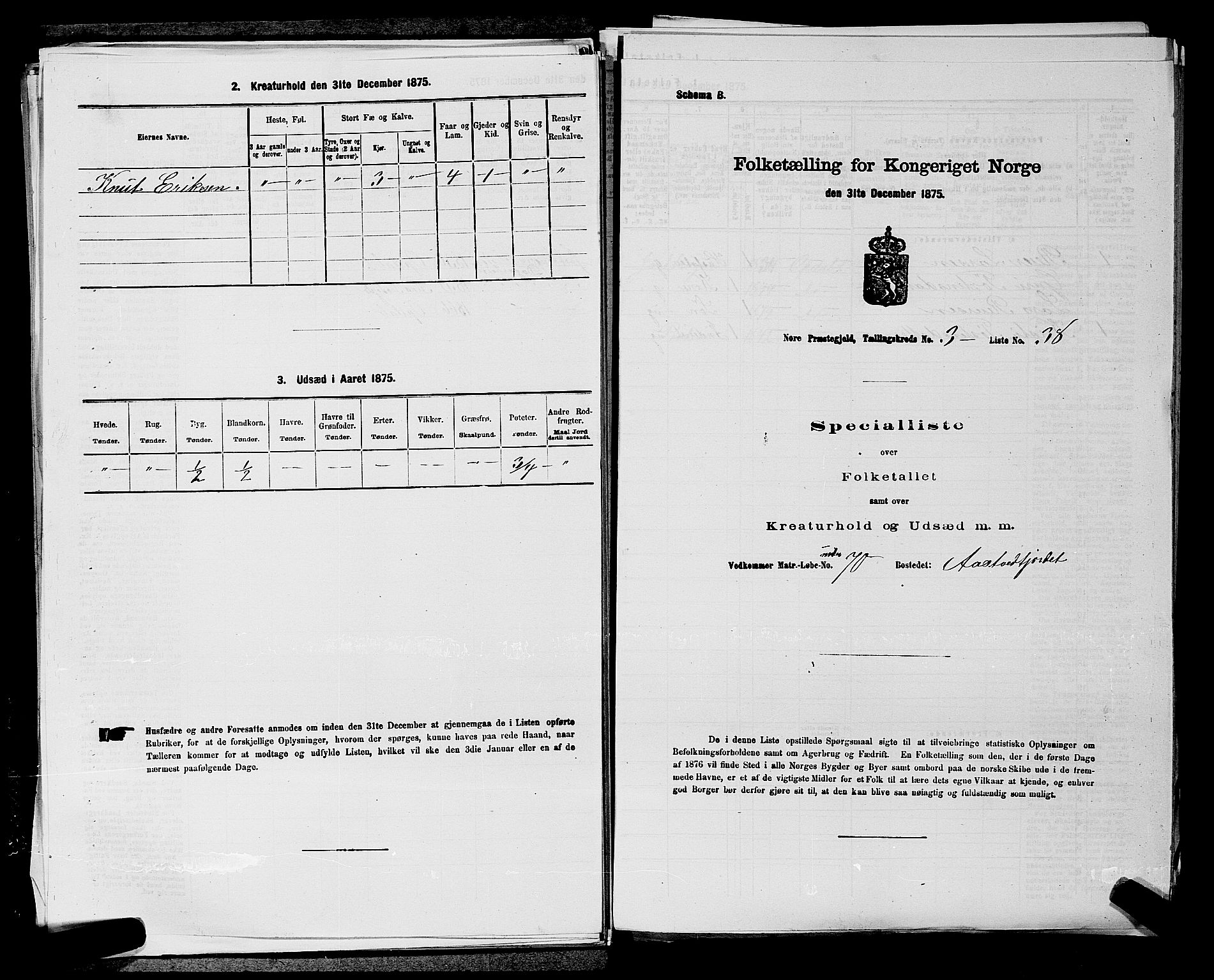 SAKO, 1875 census for 0633P Nore, 1875, p. 378