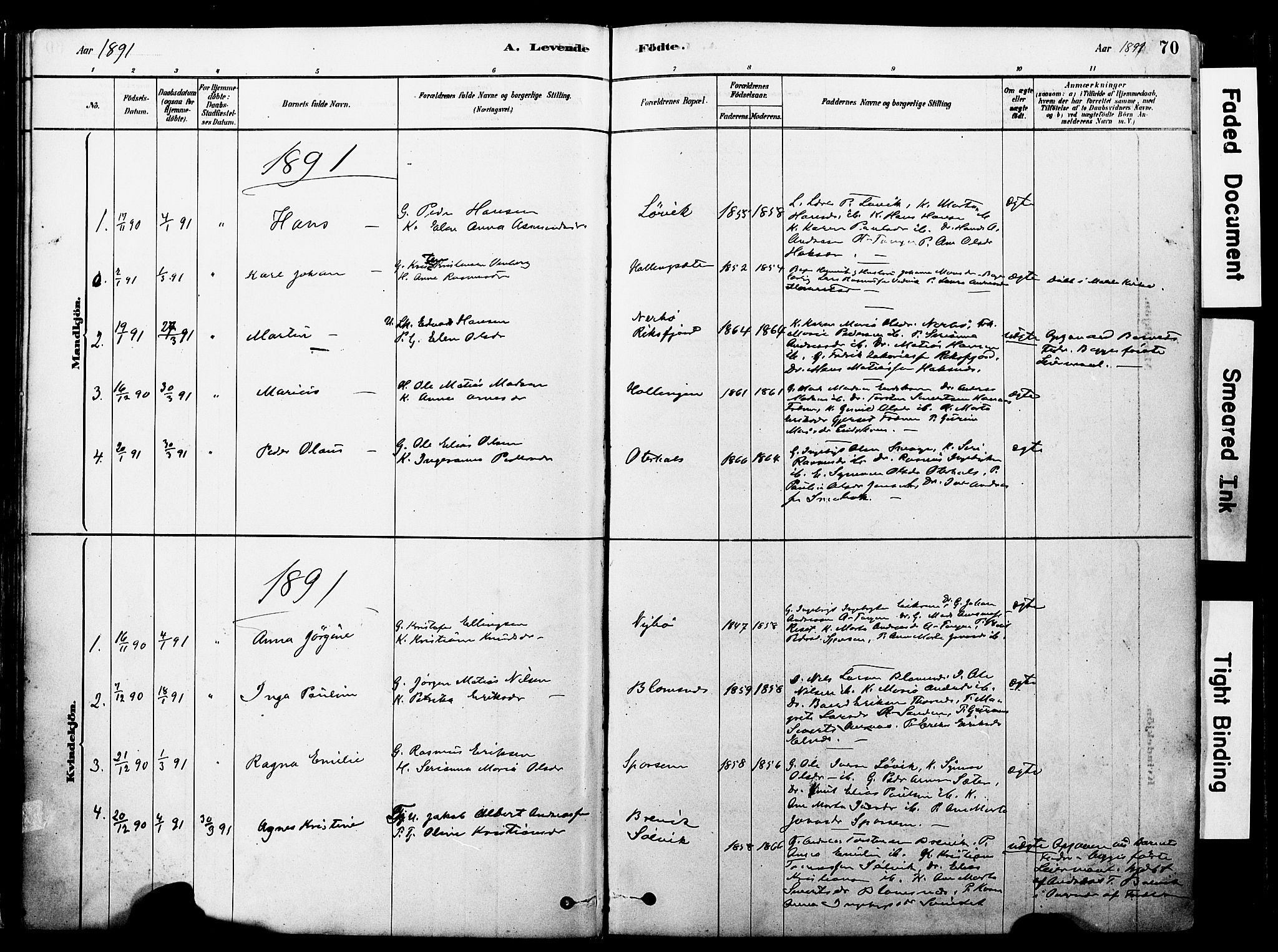 Ministerialprotokoller, klokkerbøker og fødselsregistre - Møre og Romsdal, SAT/A-1454/560/L0721: Parish register (official) no. 560A05, 1878-1917, p. 70