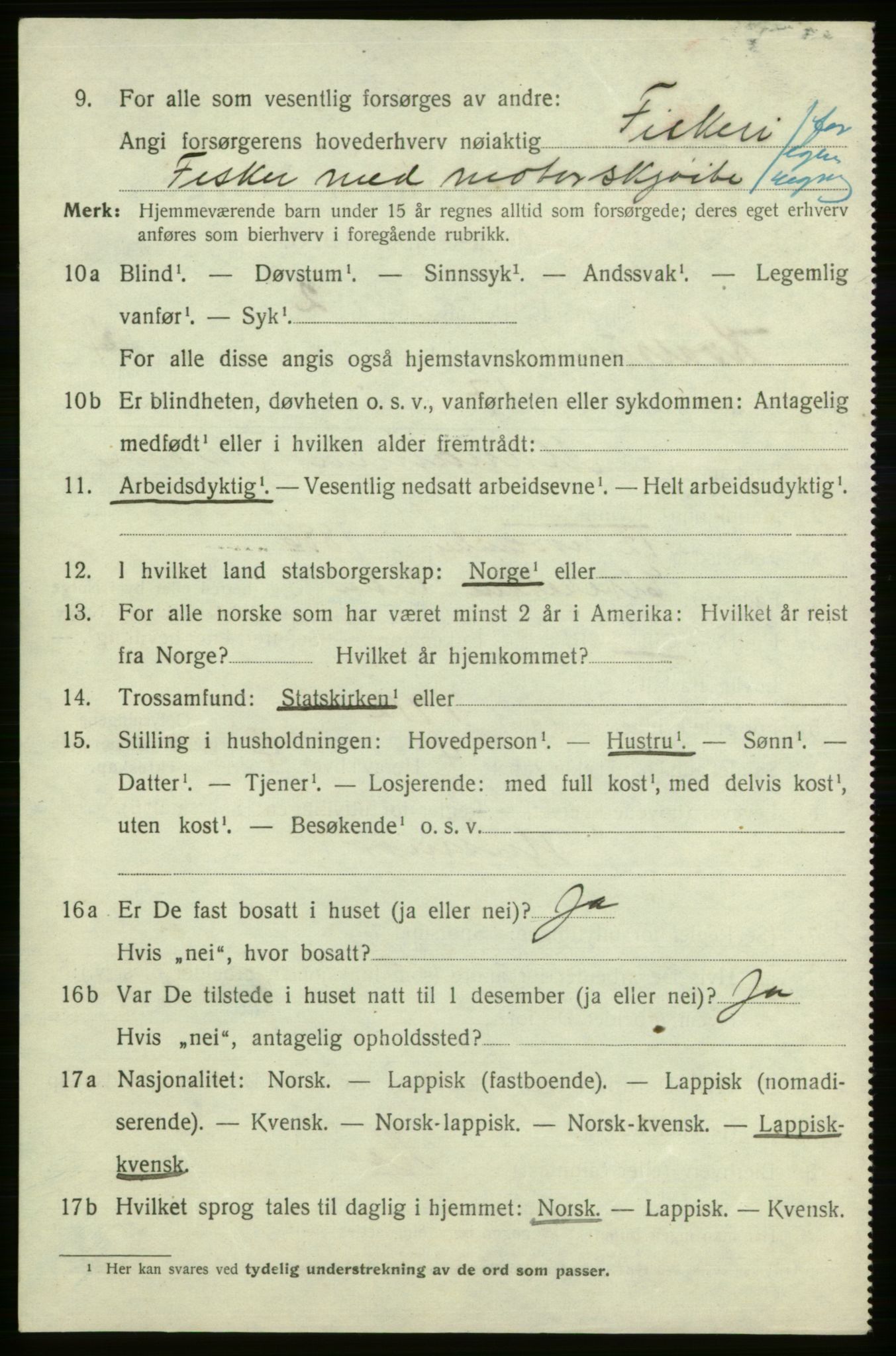 SATØ, 1920 census for , 1920, p. 1571