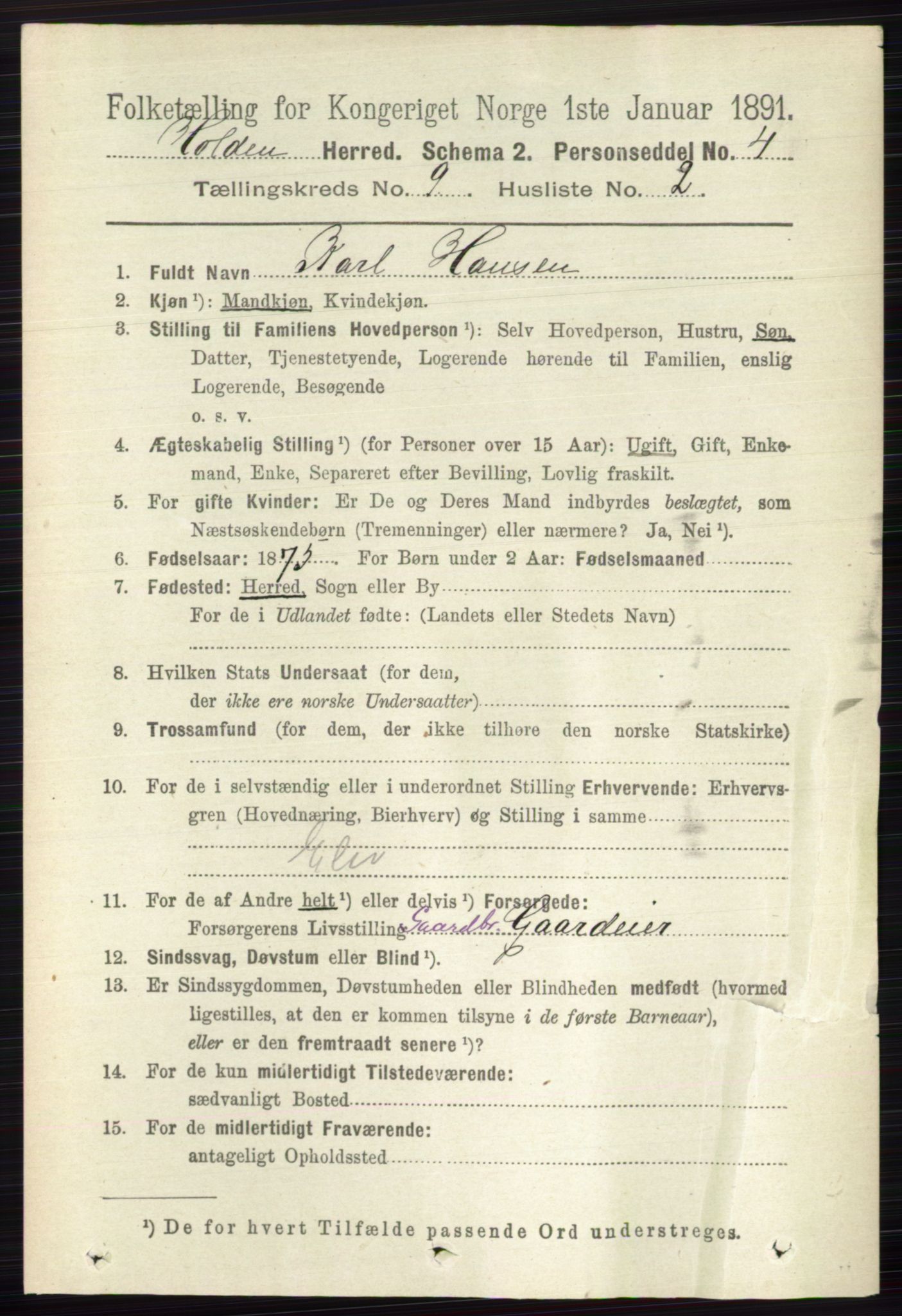 RA, 1891 census for 0819 Holla, 1891, p. 4094