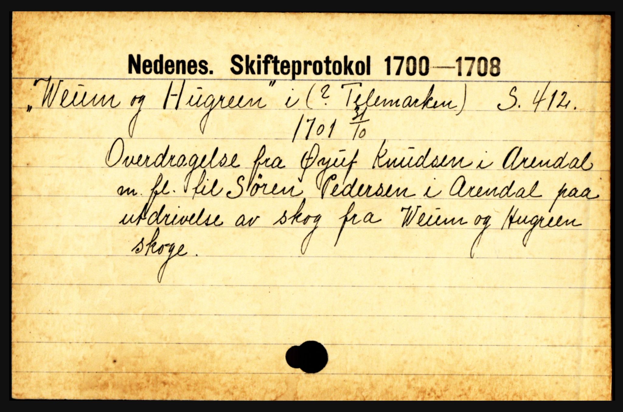 Nedenes sorenskriveri før 1824, AV/SAK-1221-0007/H, p. 32999